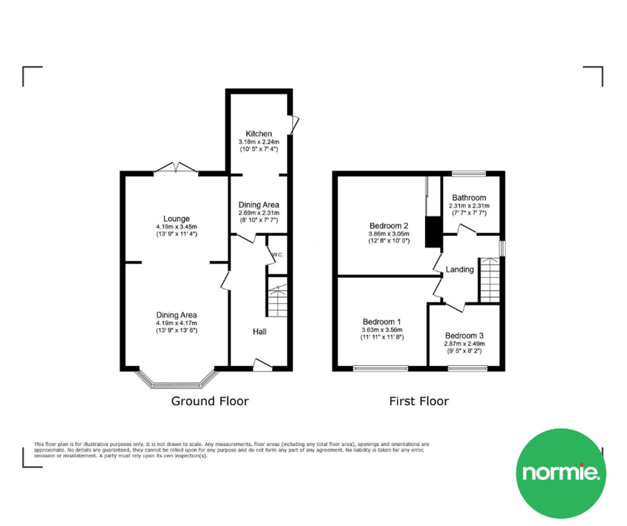 398 Bury New Road, Manchester floorplan