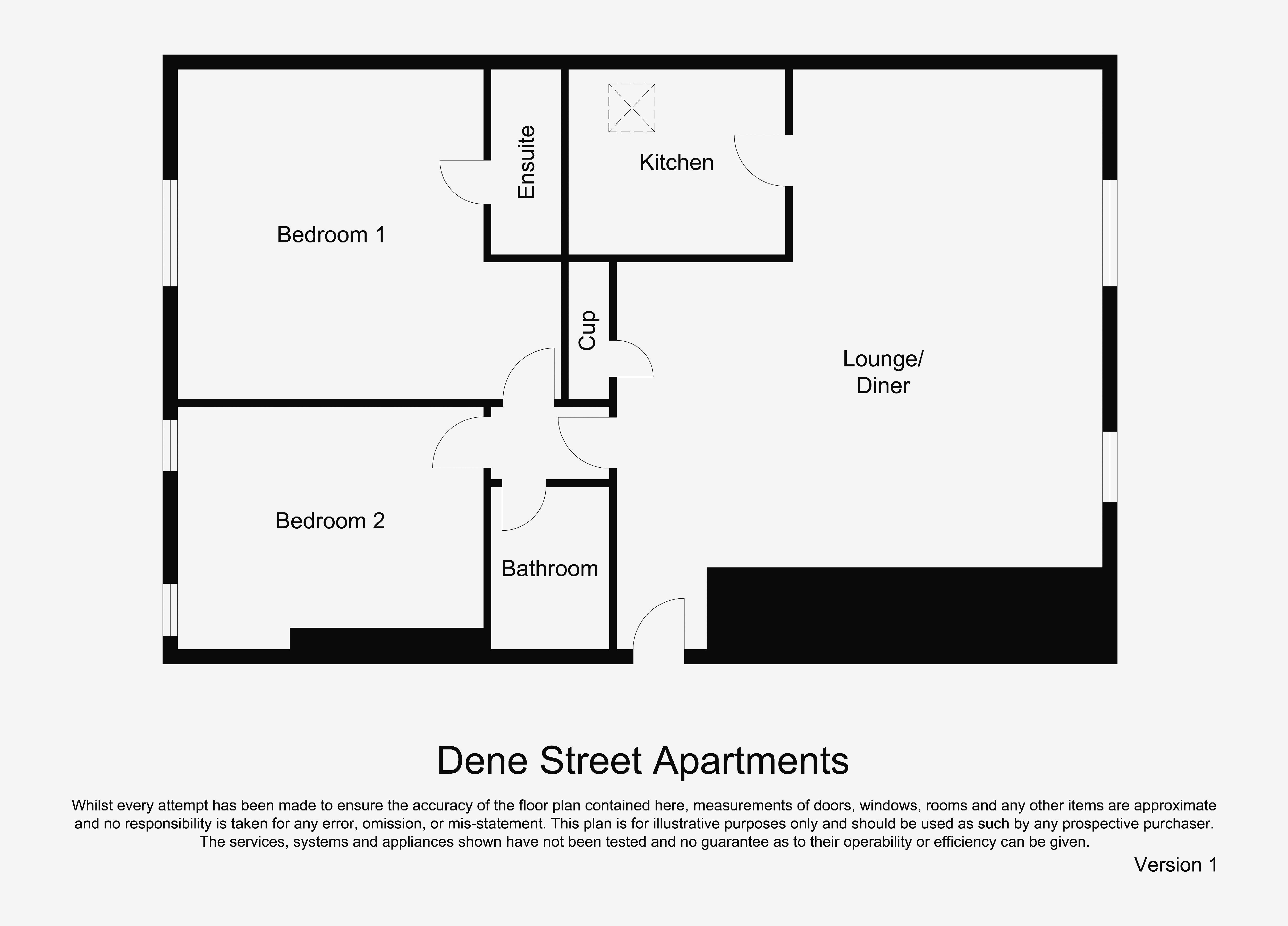 53, Dene street Apartments, Hexham floorplan