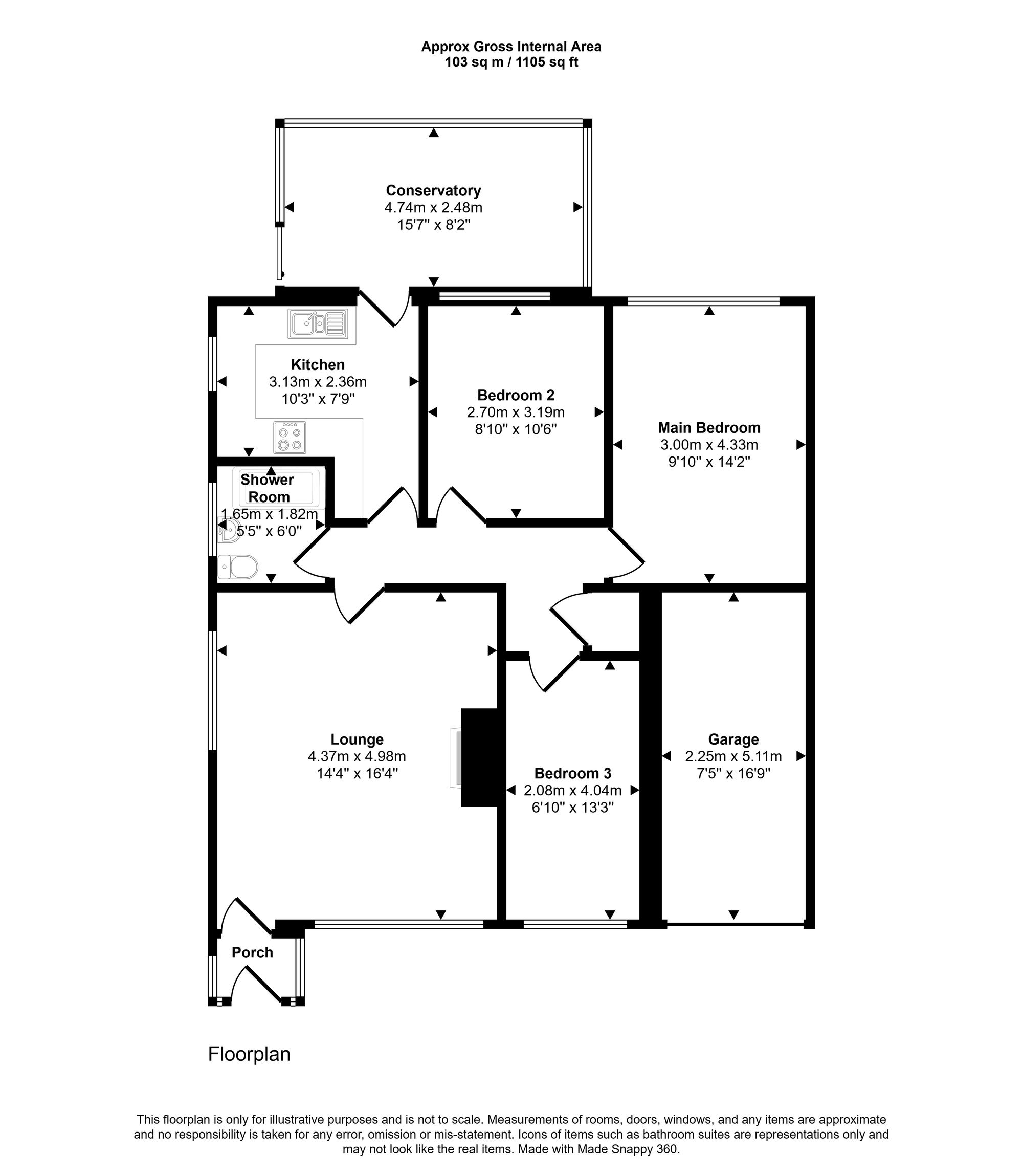 102 Cranfield Road, Wigan floorplan