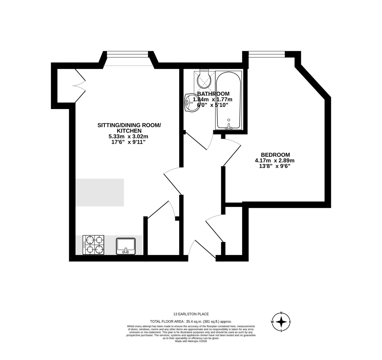 13/10 Earlston Place, Edinburgh floorplan