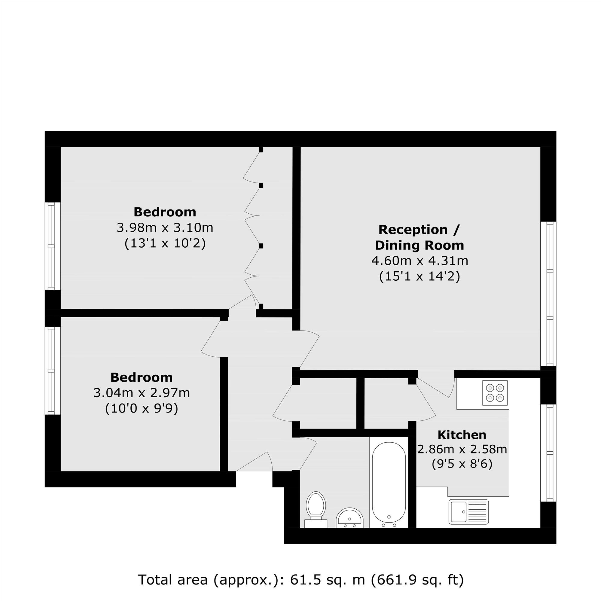 354, Grand Drive, London floorplan