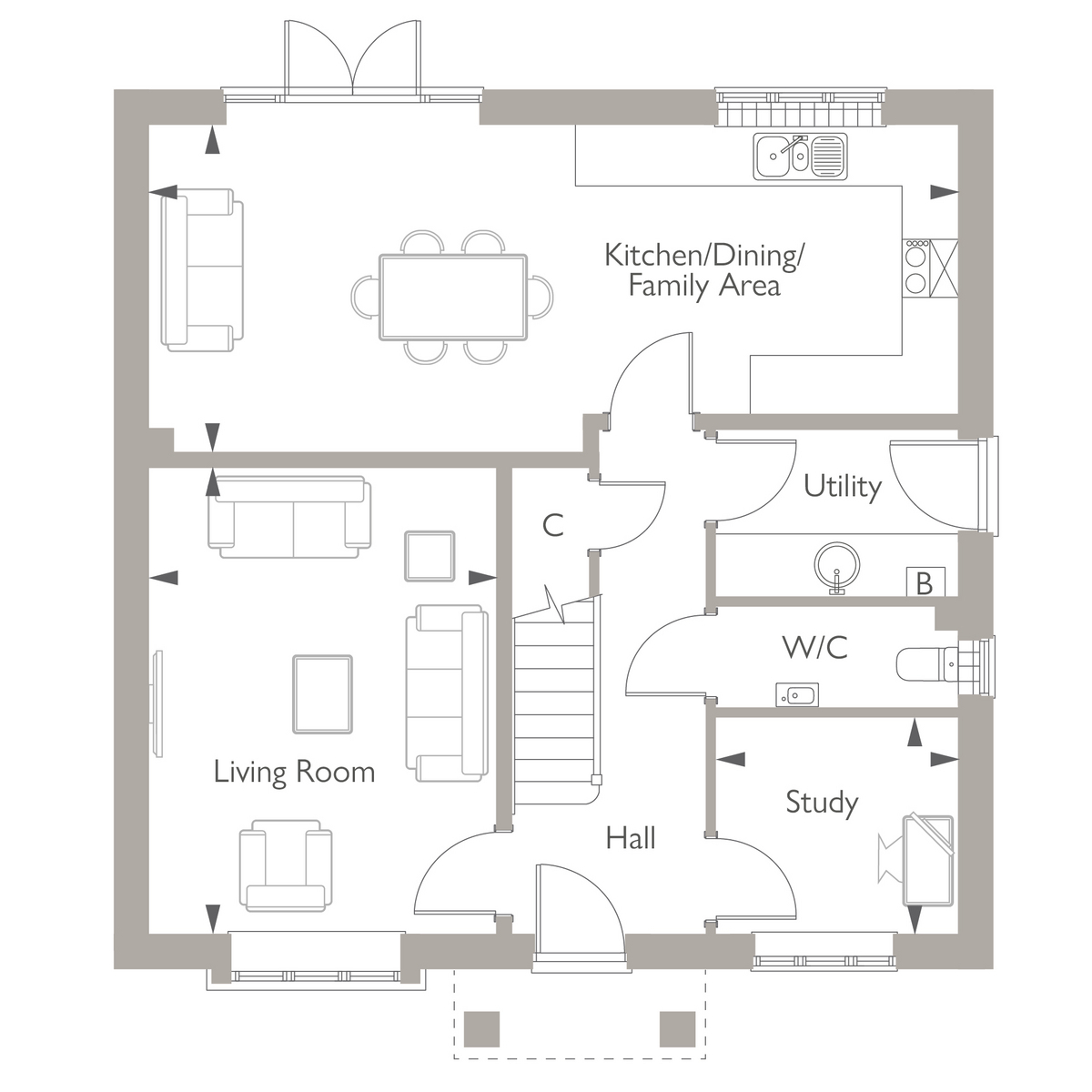 Plot 10, Woodside View, Bishops Green floorplan