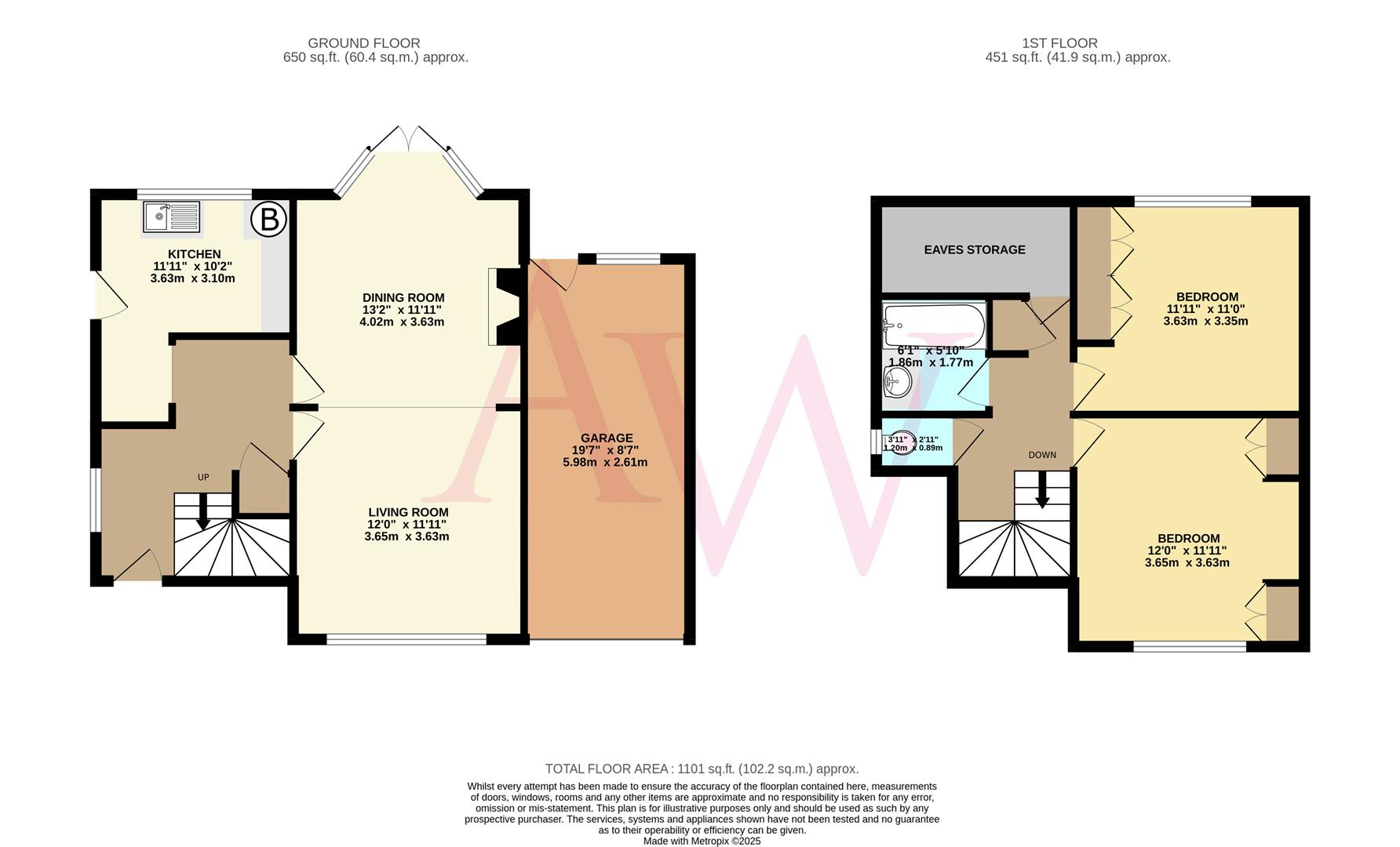 44, The Meadway, Cuffley floorplan