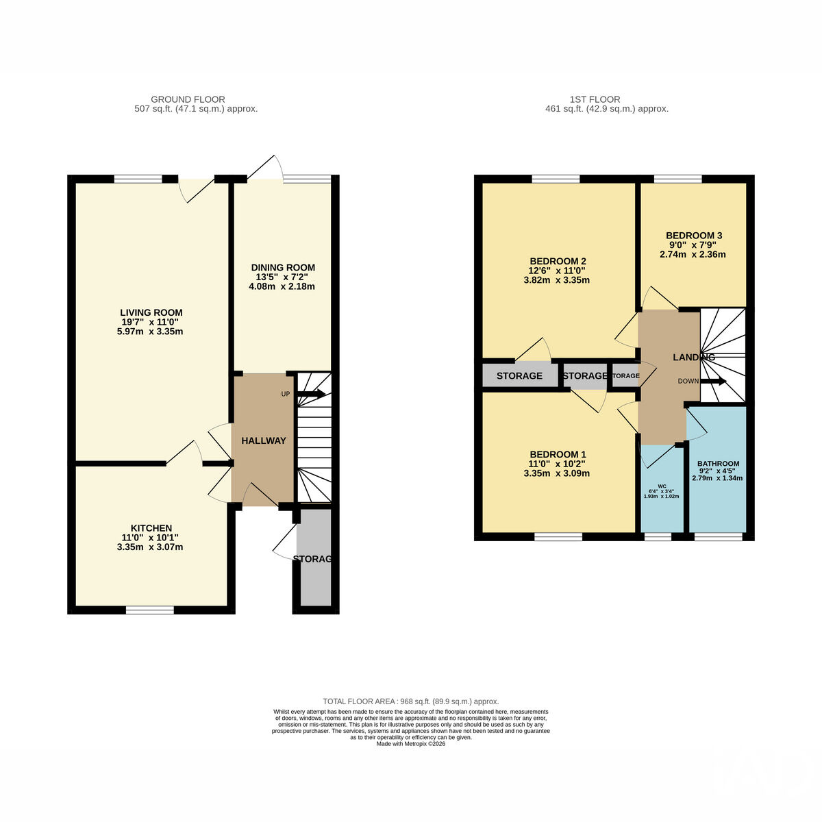 26, Altham Grove, Harlow floorplan