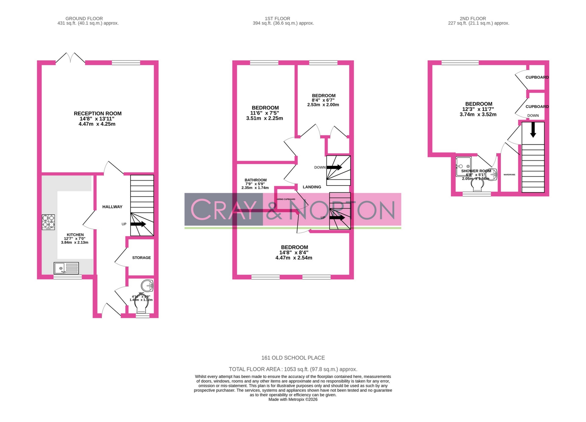 161, Old School Place, Croydon floorplan
