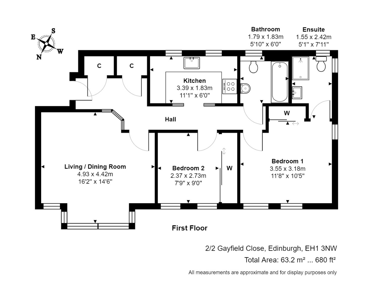 Flat 2, 2, Gayfield Close, Edinburgh floorplan