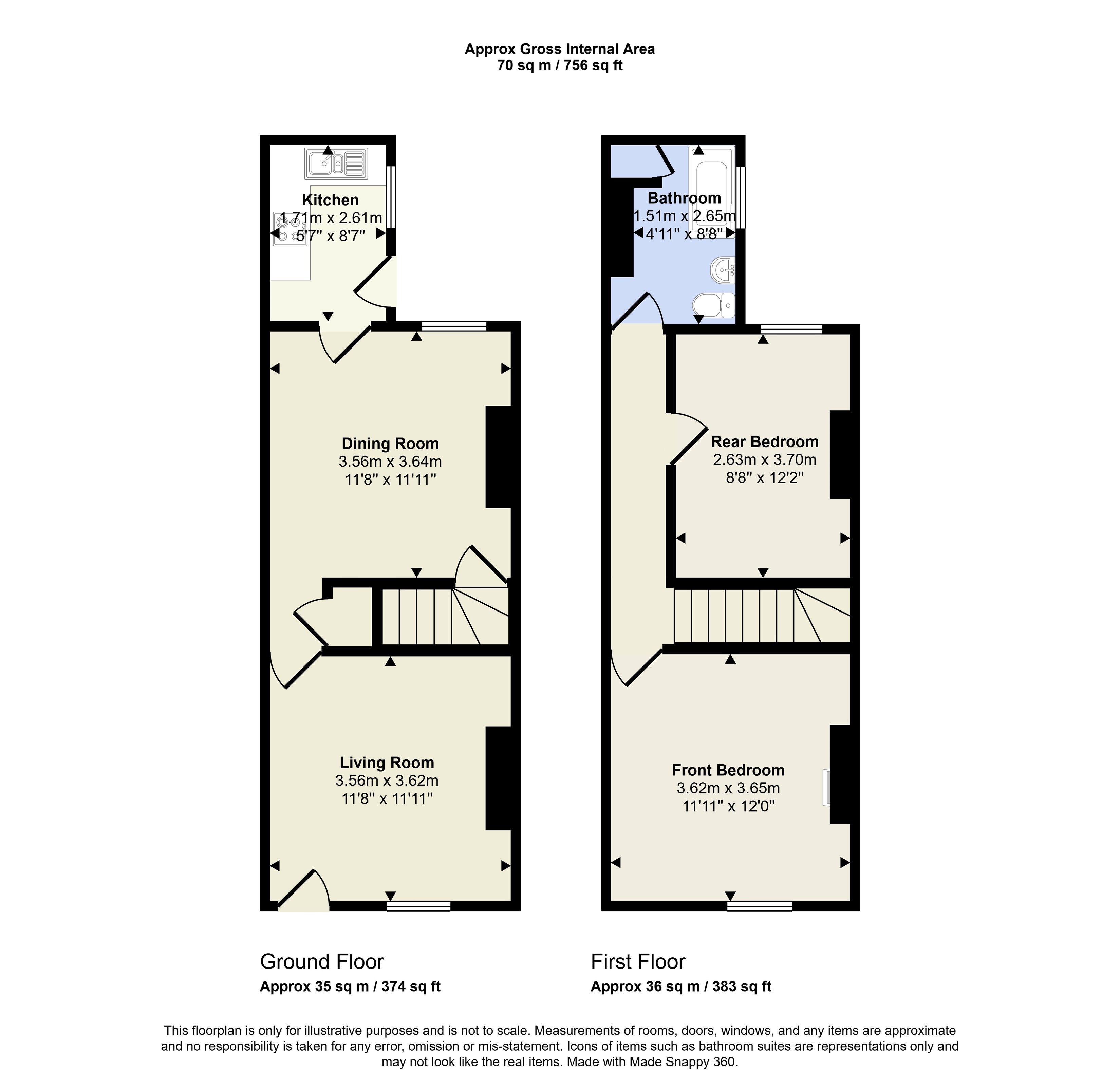 57, Nether Street, Beeston, Nottingham floorplan