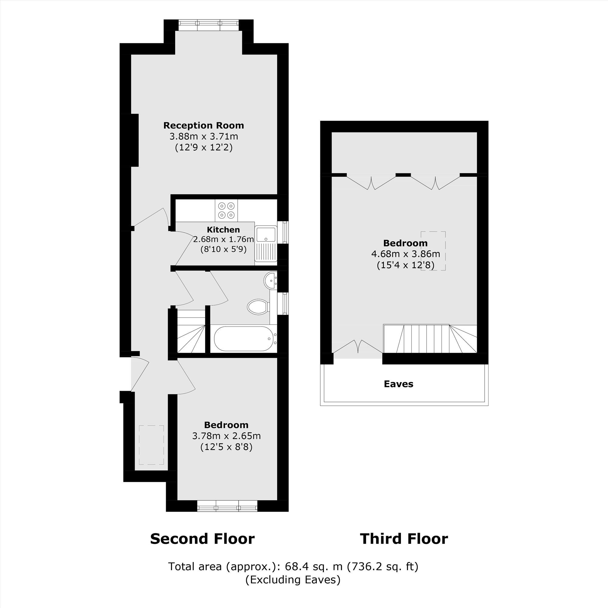Flat 4, 9, Walpole Gardens, Twickenham floorplan