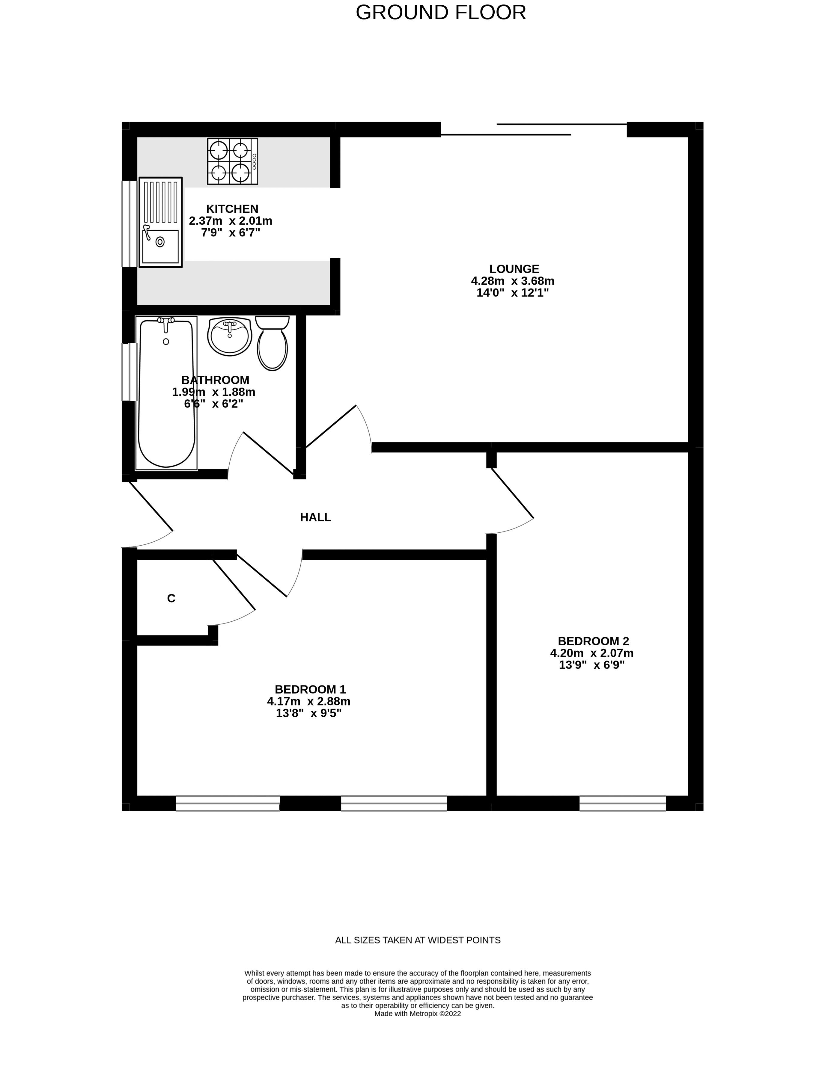 12 Crossdene Road, Crosshouse KA2, 2 bedroom property for sale