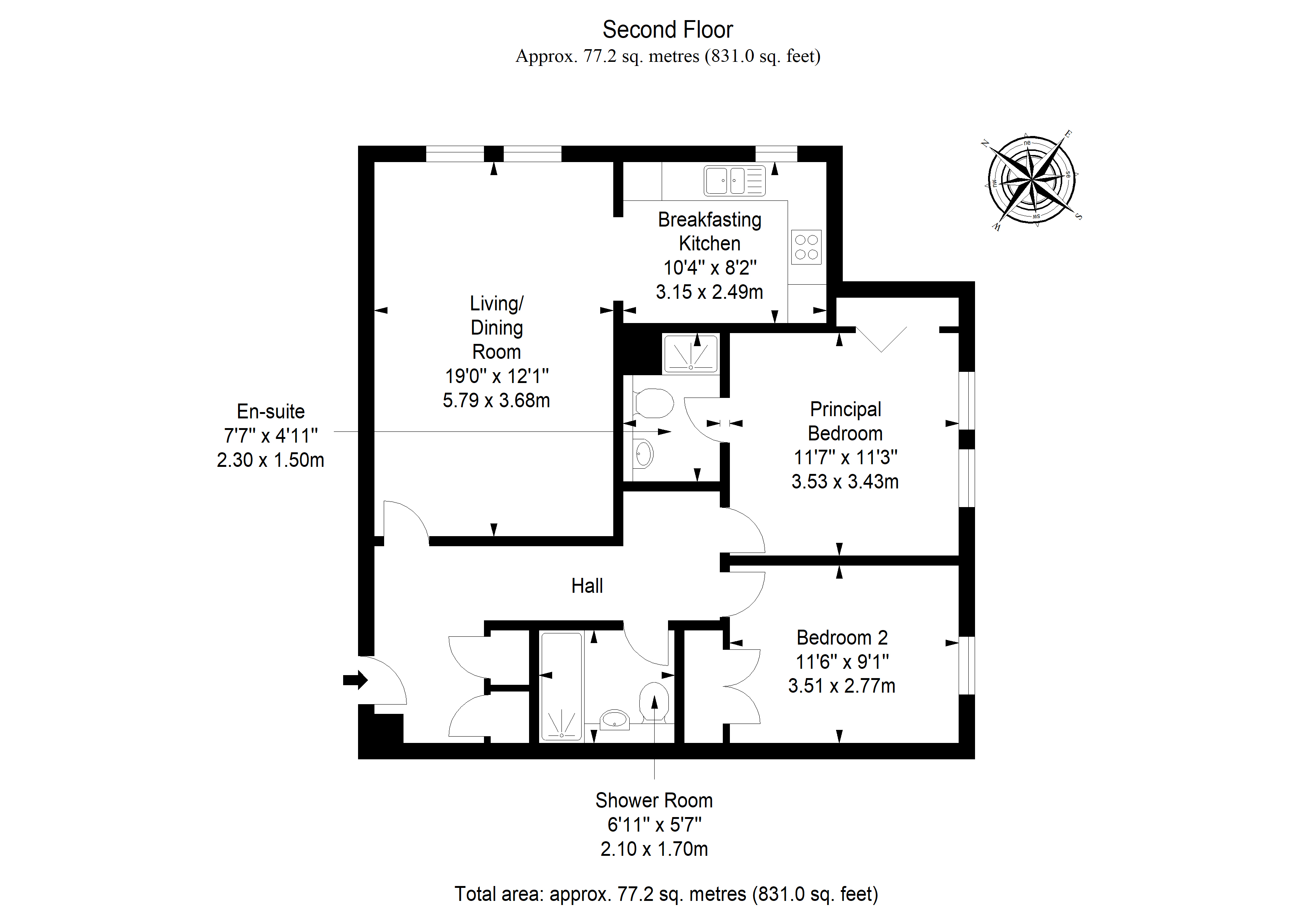 20, Muirfield Apartments, Gullane floorplan