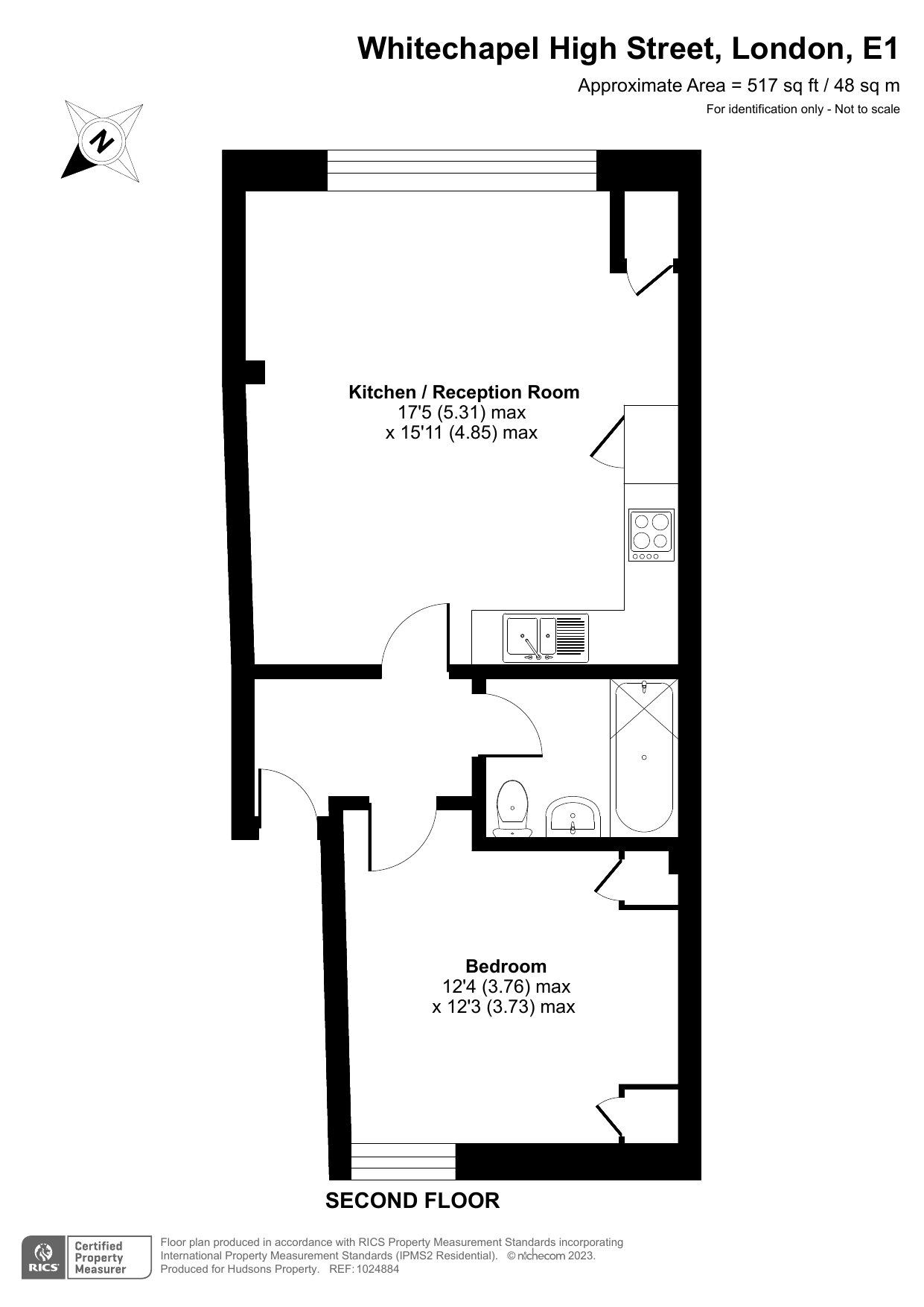 Flat 2, Gouldy House, 82A, Whitechapel High Street, London floorplan
