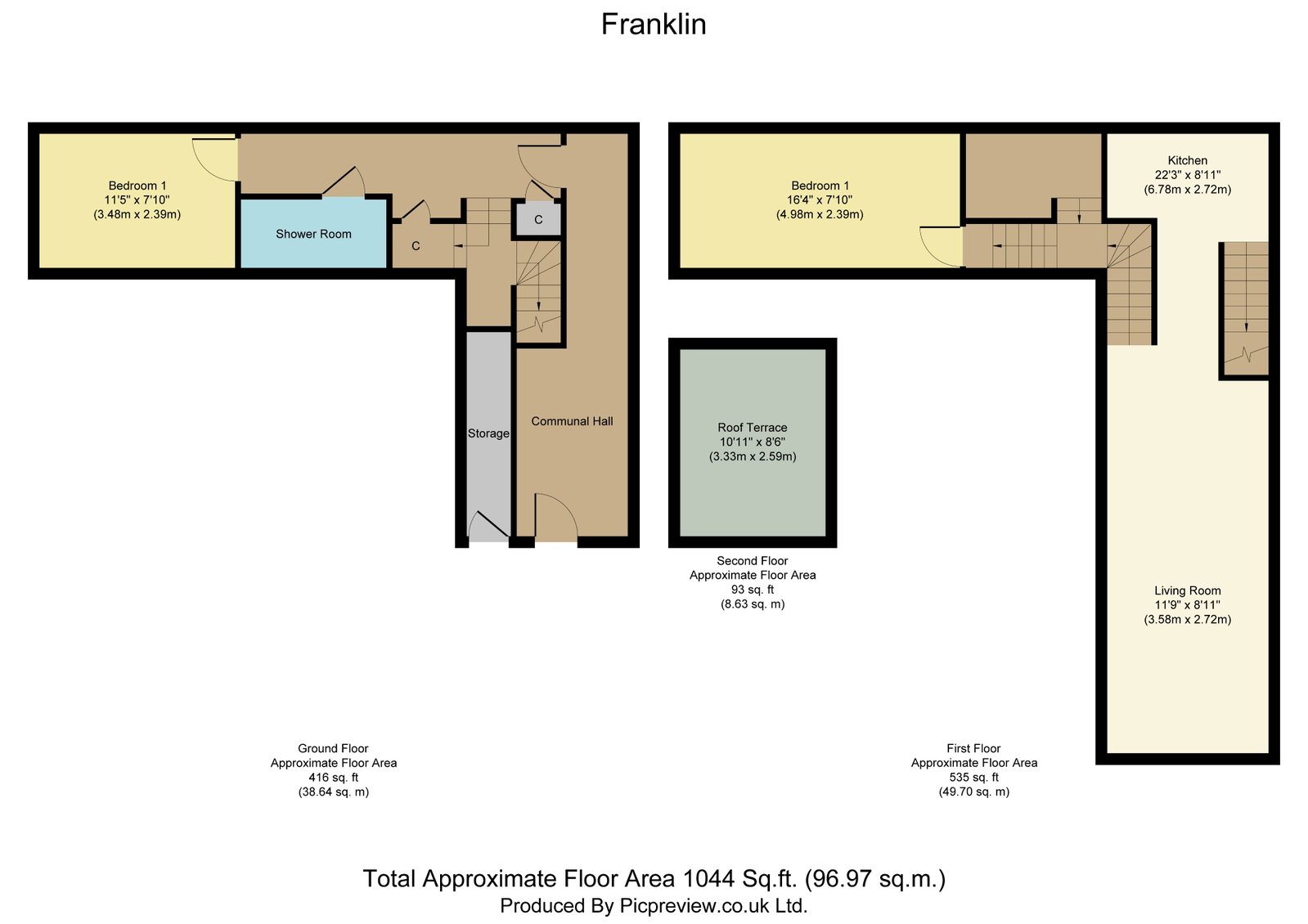 12,Apartment 7, Franklin Street, Hull floorplan