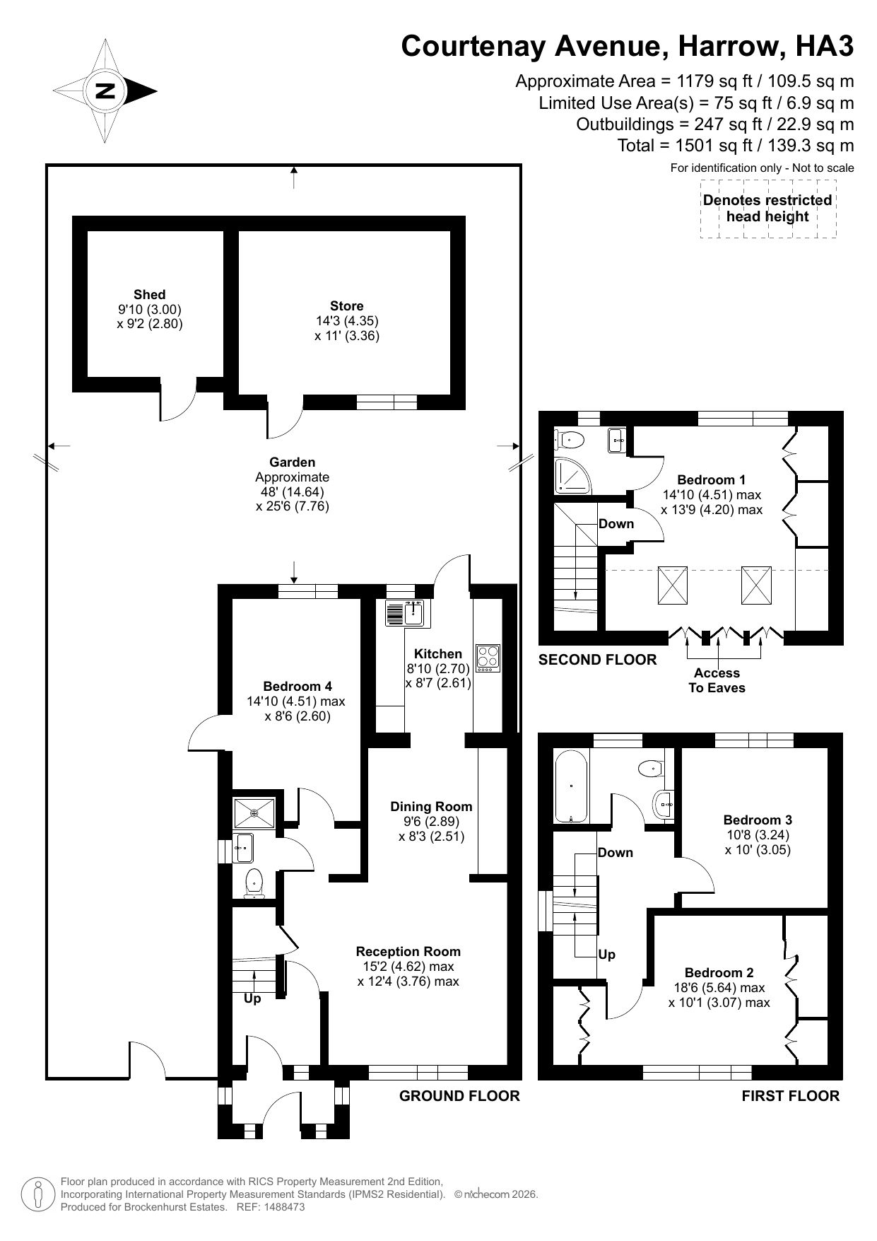 75 Courtenay Avenue, Harrow floorplan