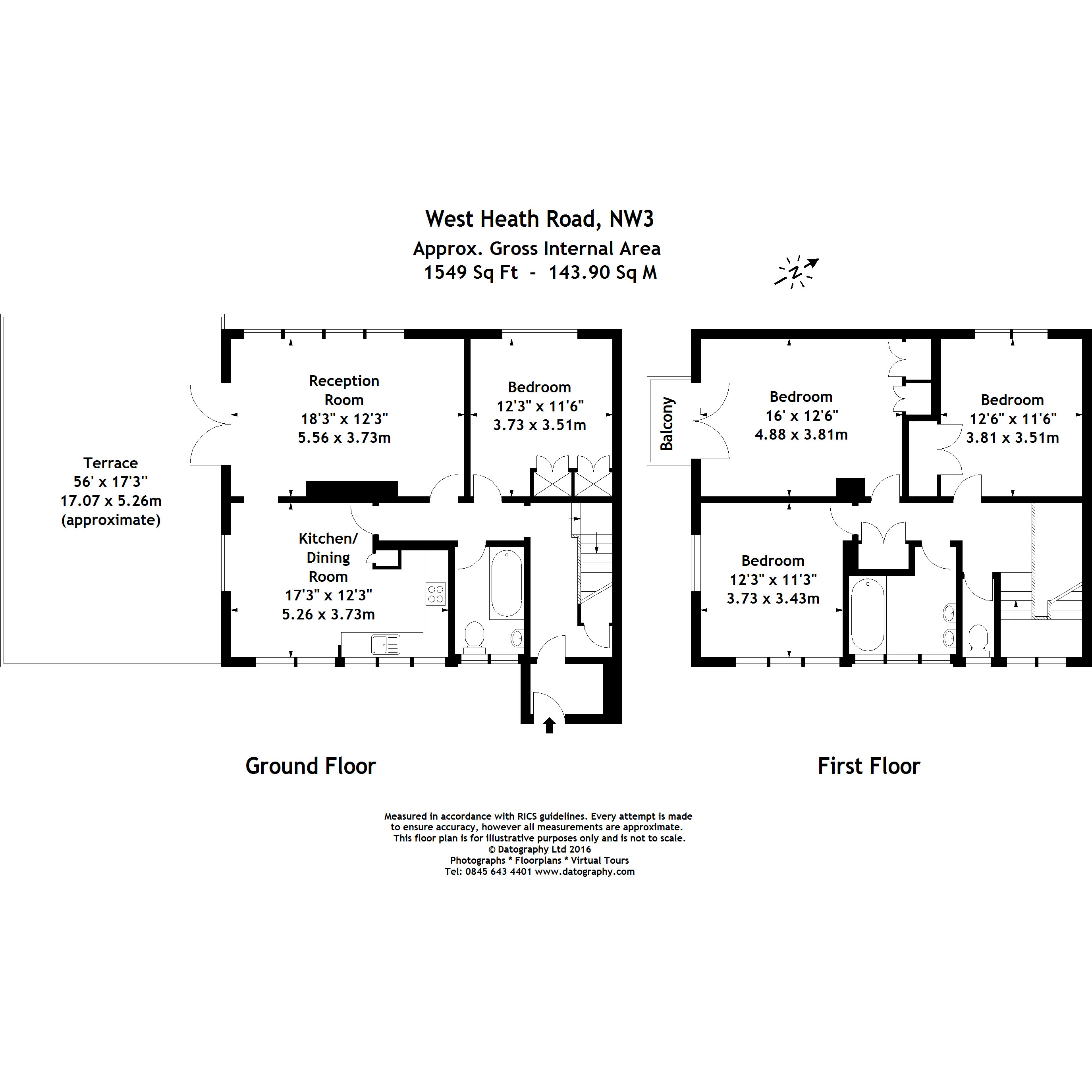 187, West Heath Road, London floorplan