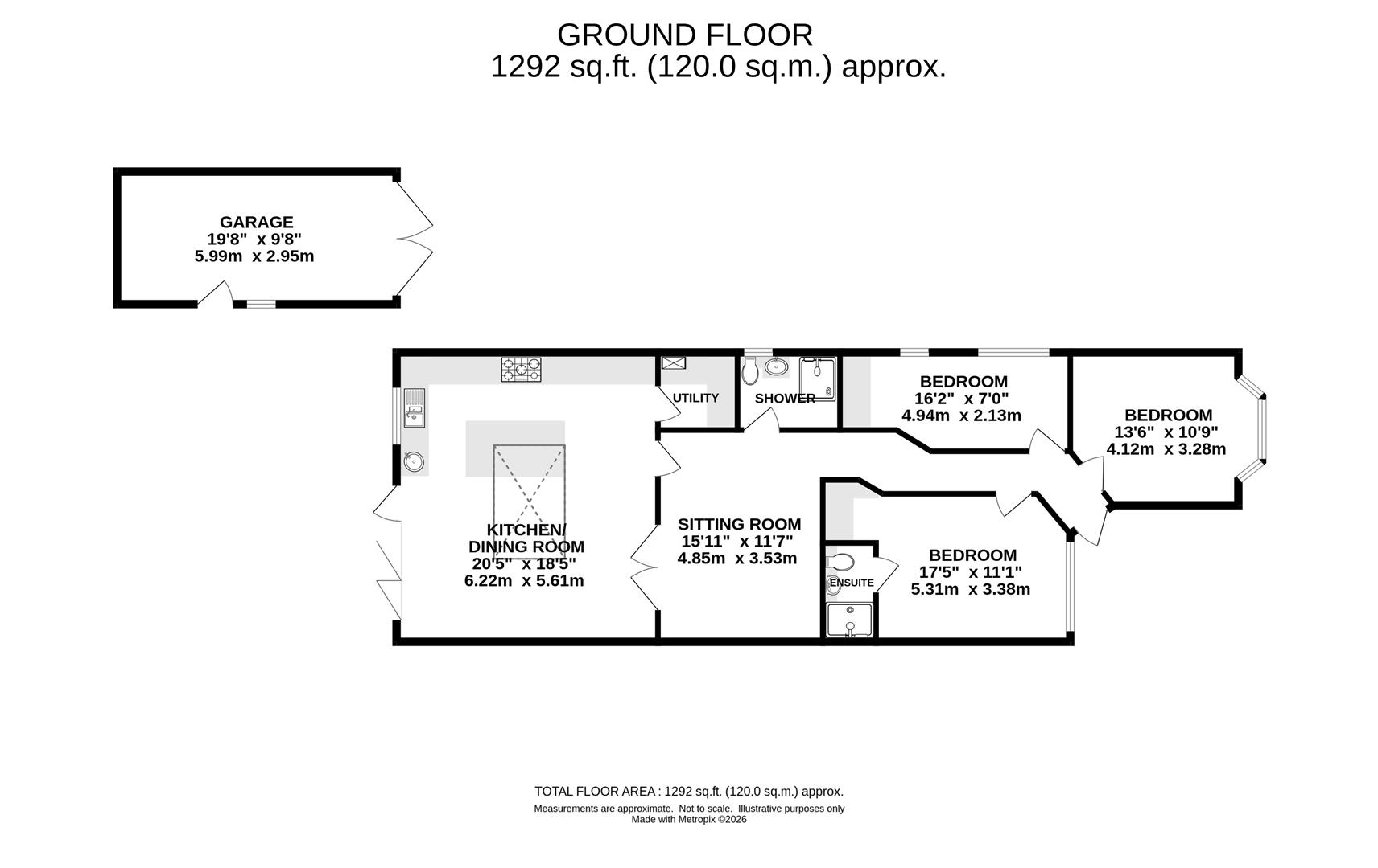 126, Thorndon Avenue, Brentwood floorplan