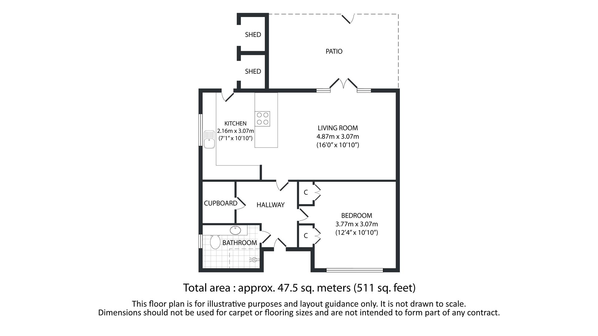 Beattie Close, Great Bookham, Leatherhead KT23, 1 bedroom bungalow for