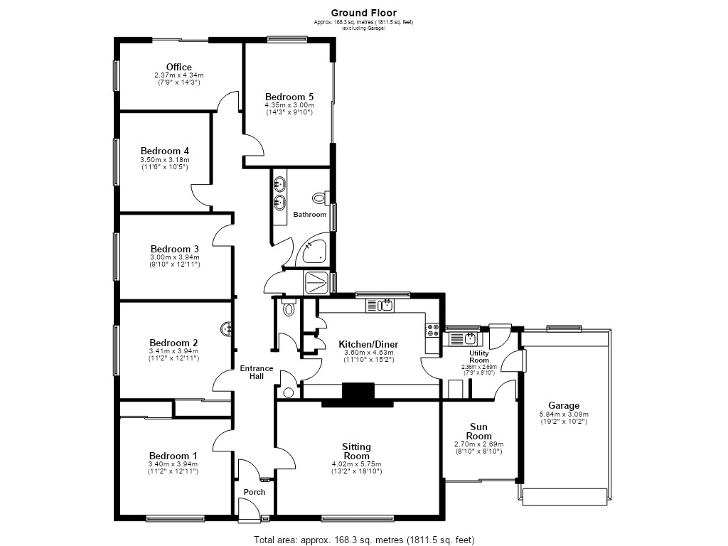Red Roofs, Moor Lane, Somerset floorplan