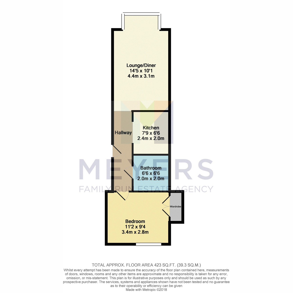 Flat Flat 1, Joyce House, 1442 Wimborne Road, Bournemouth floorplan