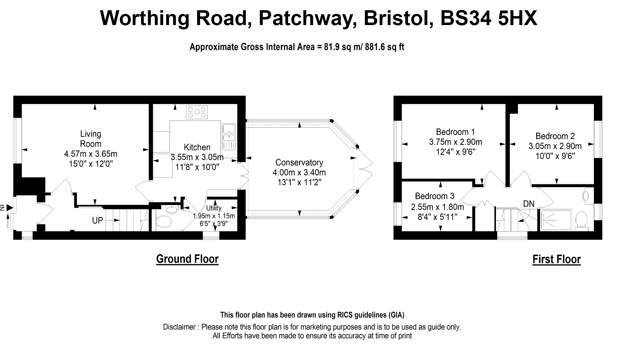 Worthing Road, Patchway, Bristol BS34, 3 bedroom end terrace house for