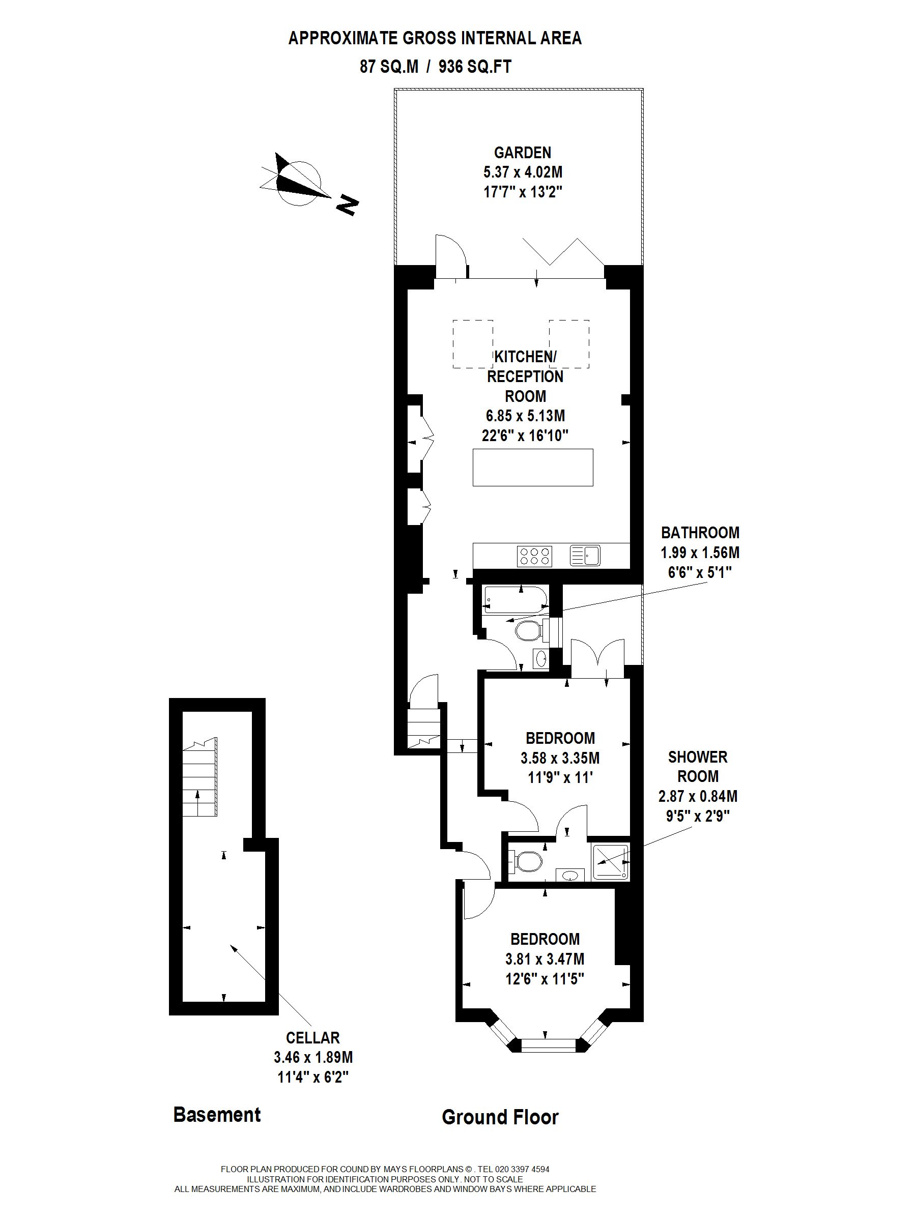 2 Bedrooms Flat to rent in Geraldine Road, Wandsworth SW18