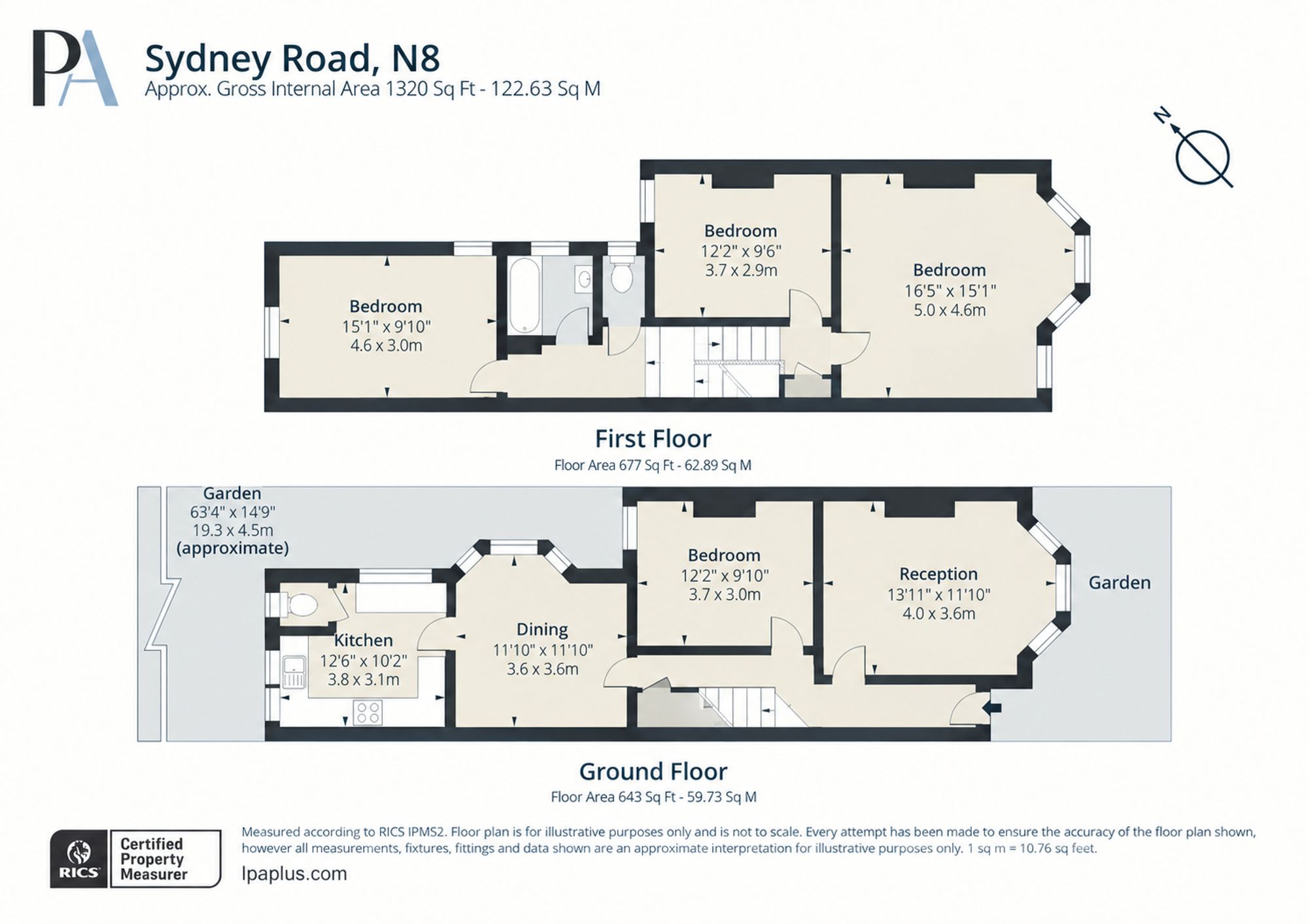 71 Sydney Road, London floorplan