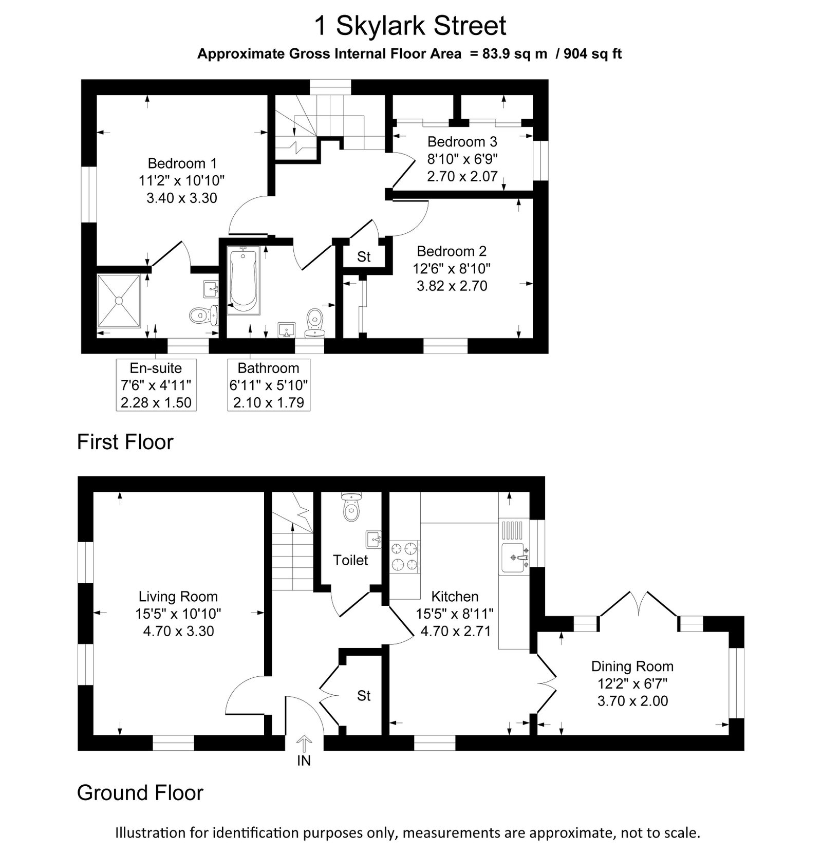 1, Skylark Street, Brun Lea Heights, Burnley floorplan