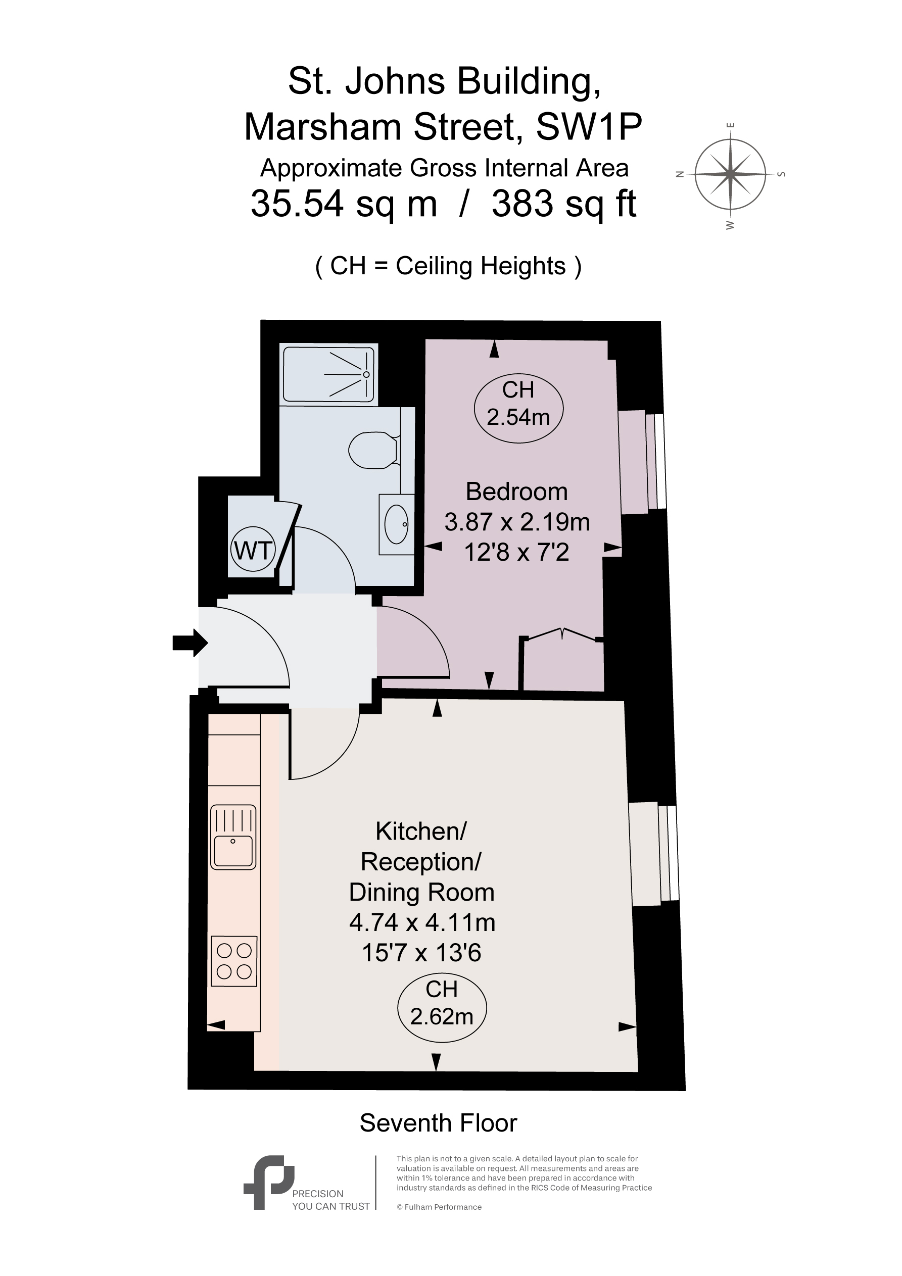 Flat 7.15, St. Johns Building, 79, Marsham Street, London floorplan