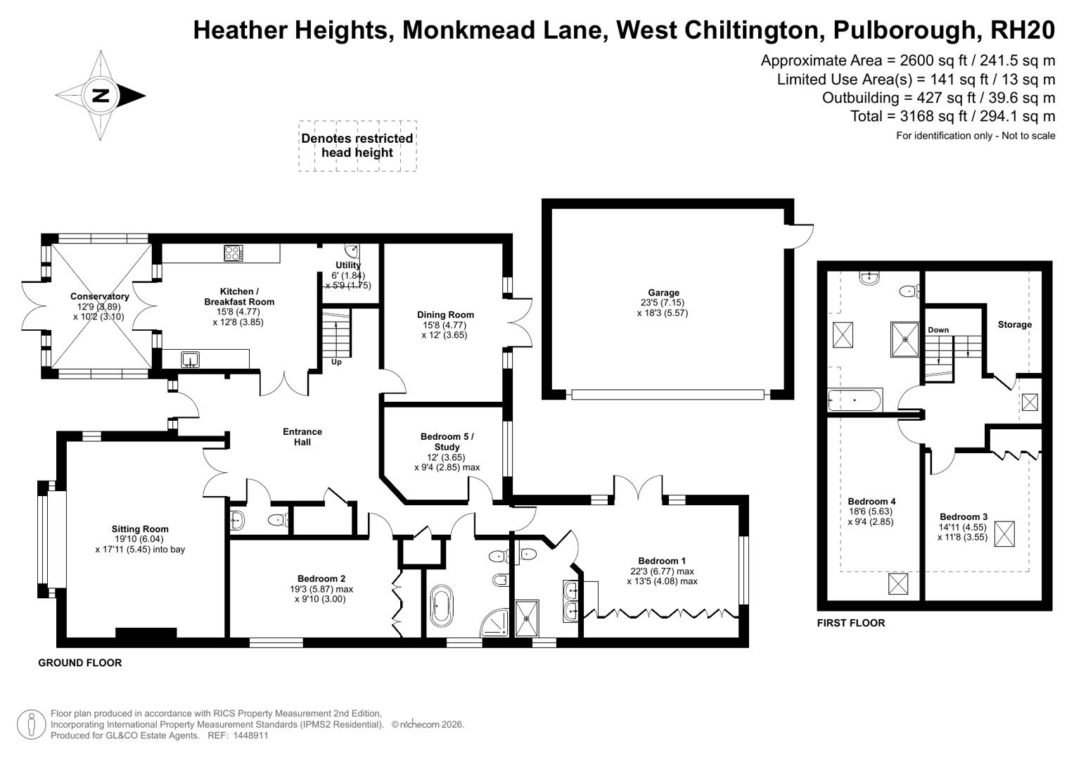 Heather Heights, Monkmead Lane, West Chiltington floorplan