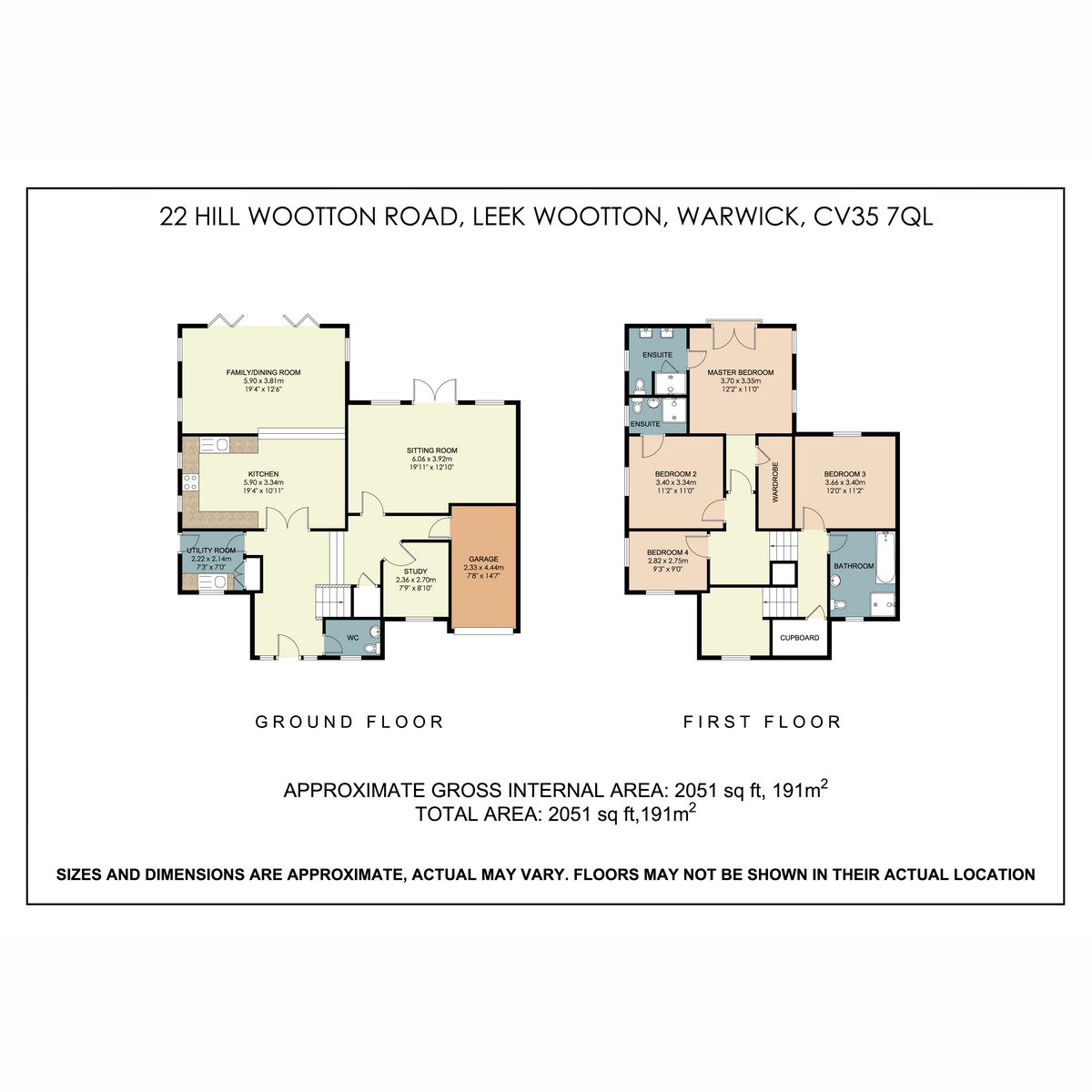 22, Hill Wootton Road, Warwick floorplan