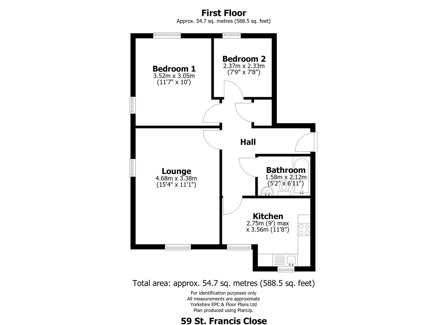 St. Francis Close, Sheffield floorplan