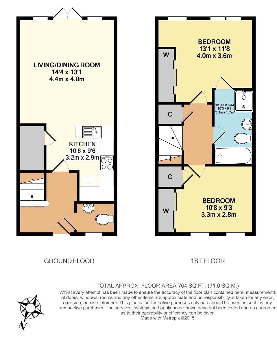 2 Bedrooms Terraced house to rent in Tyler Row, Glanville Road OX4