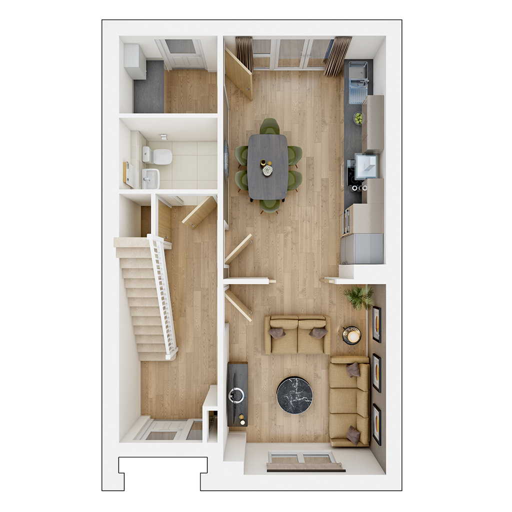 The Tetford - Plot 819, Burleyfields, Martin Drive, Stafford floorplan