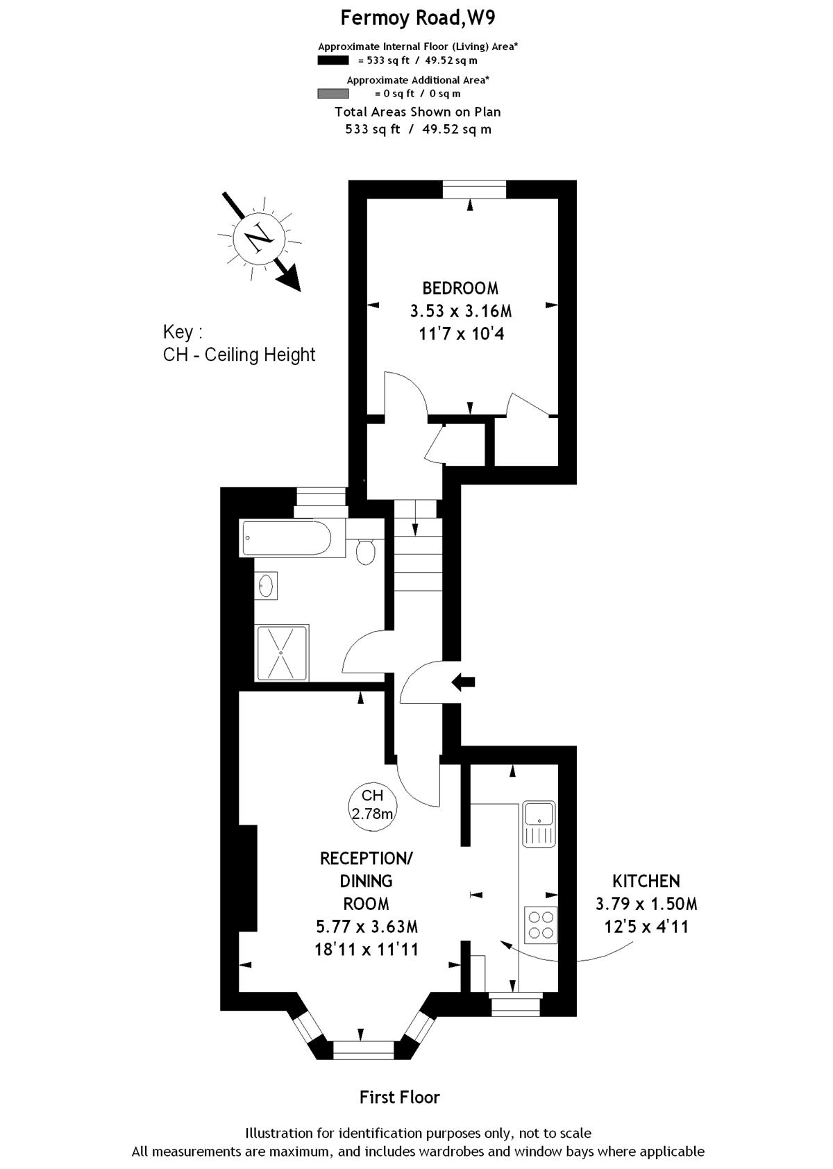 1 Bedrooms Flat to rent in Fermoy Road, London W9