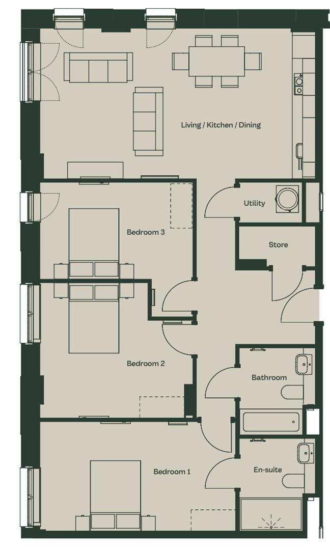 Plot 95, 125 Jersey Street, Manchester floorplan