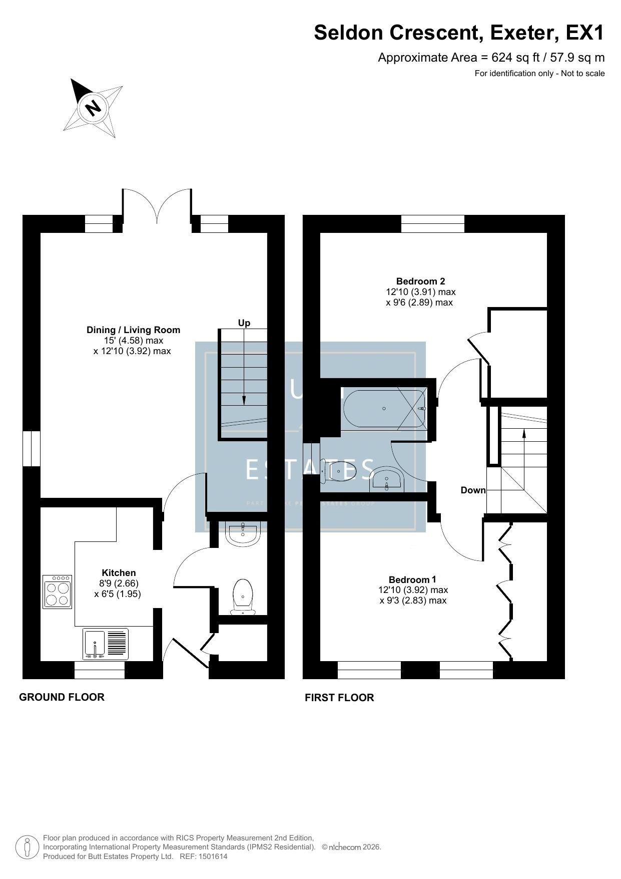 46 Seldon Crescent, Exeter floorplan