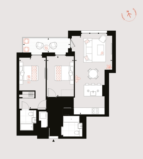 Plot C.14.06 Bow View Apartments, Bow Green, London floorplan