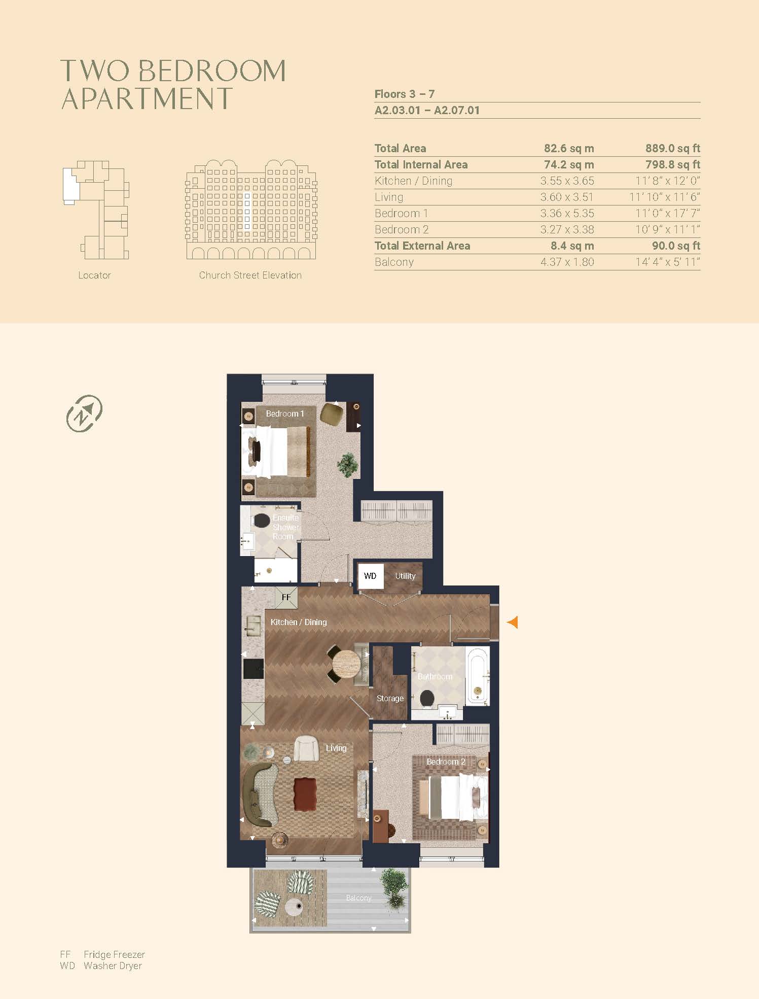 A2.03.01 - The Watling,, The Broadley, Marylebone floorplan