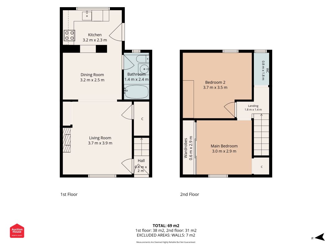32 James Street, Peterlee floorplan