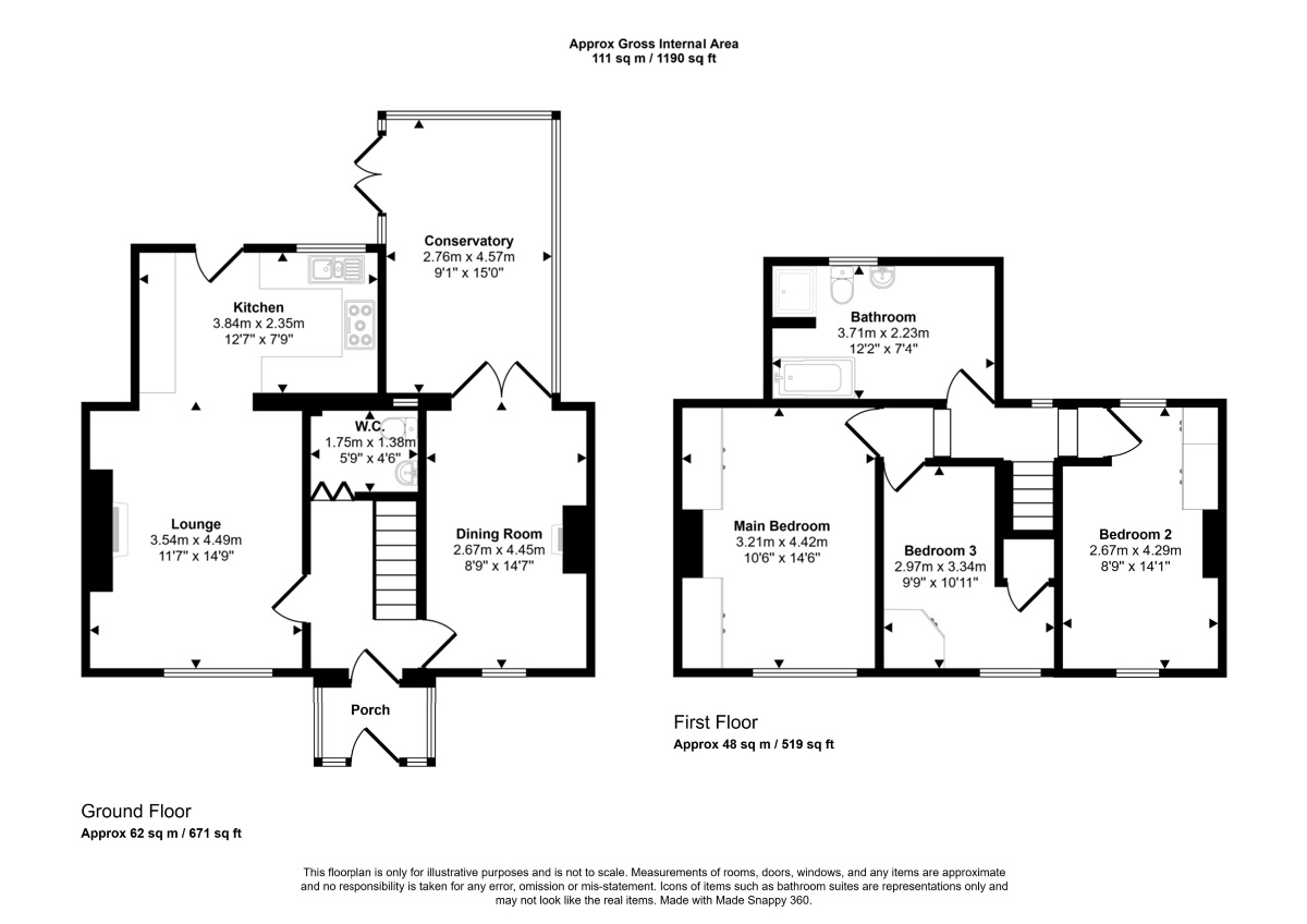 53 Fox & Hounds Lane, Newcastle upon Tyne floorplan