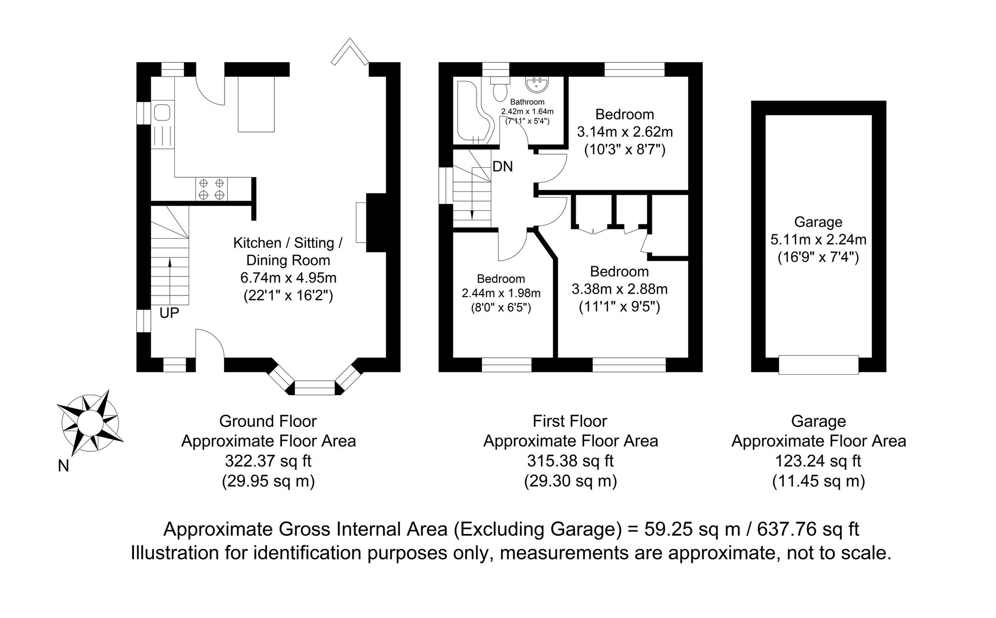 58 Winterbourne Close, Lewes floorplan