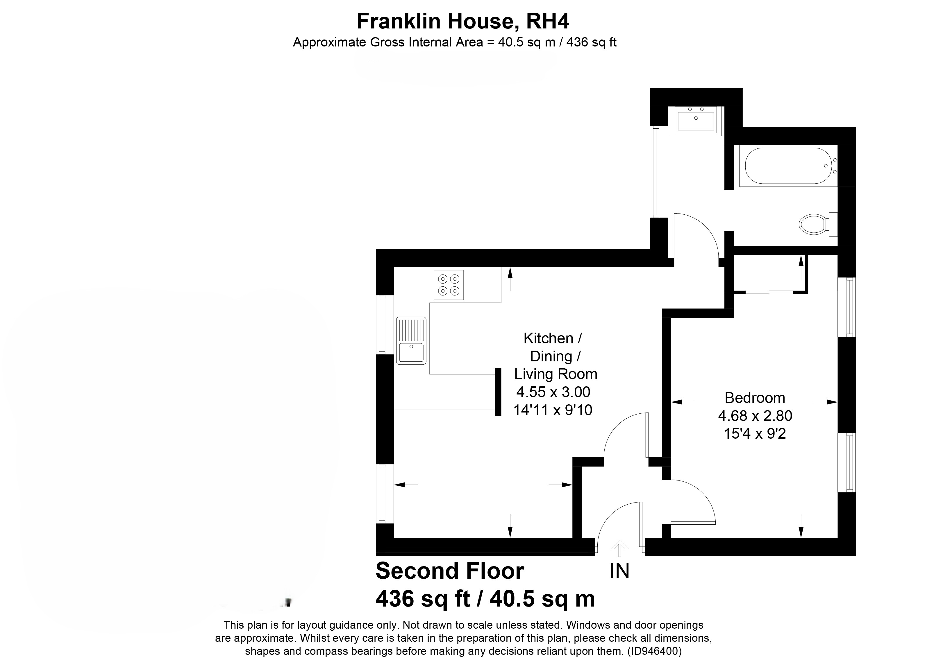 Flat 5, Franklin House, Parsonage Square, Station Road, Dorking floorplan