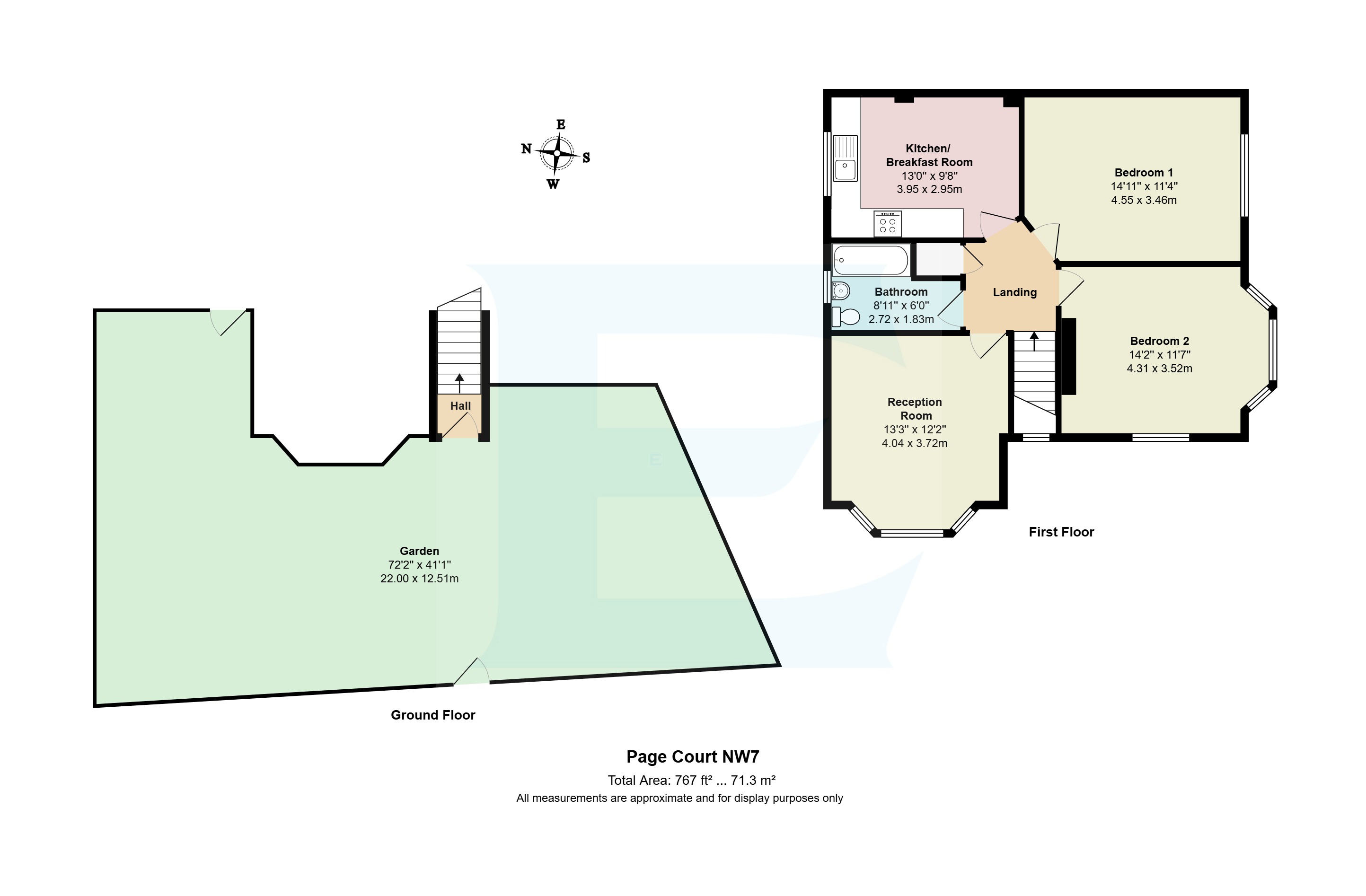 Flat 1,,, Page Court, Mill Hill floorplan