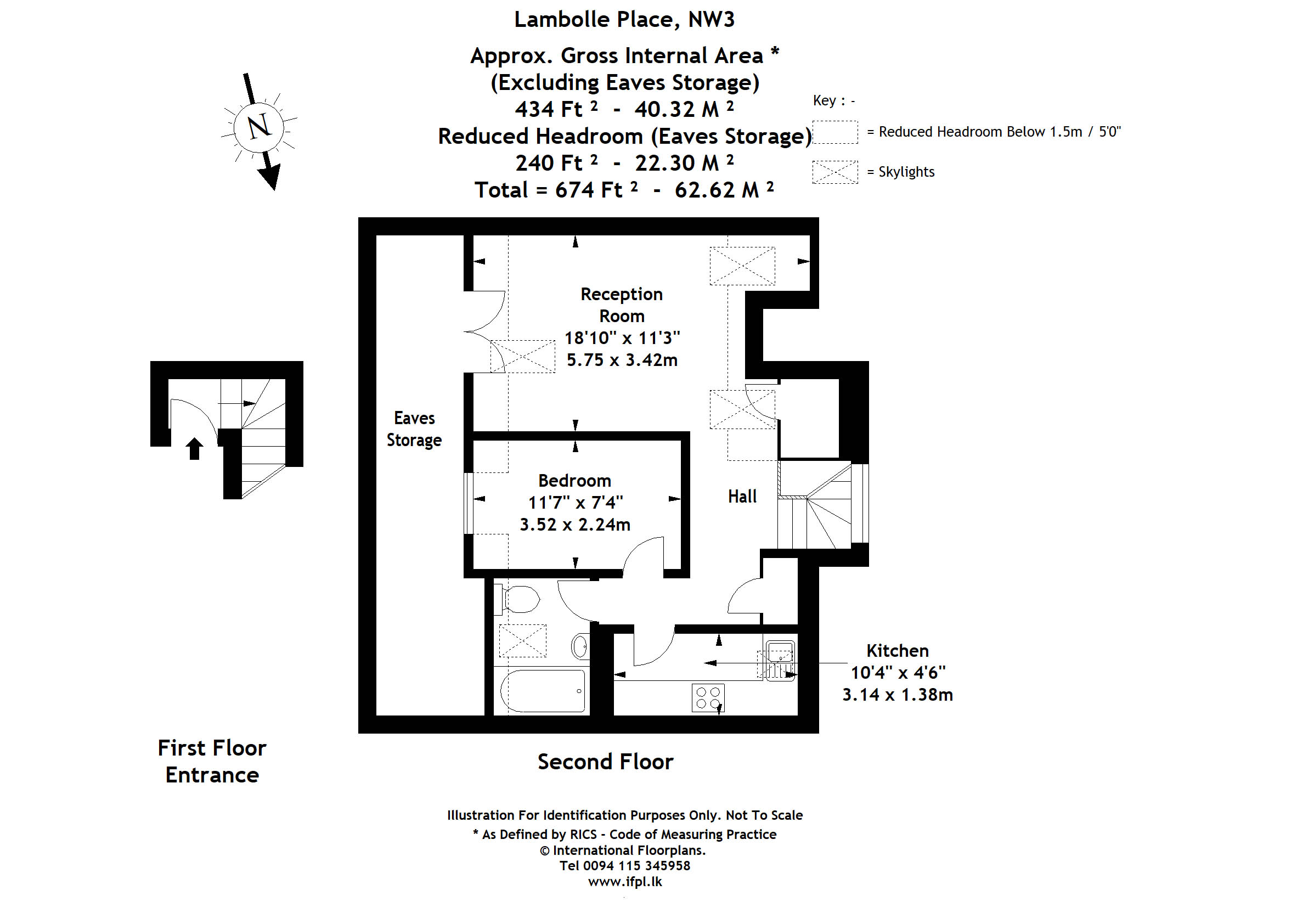 2B, Lambolle Place, London floorplan