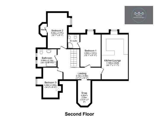 Flat 8 Loreto, 41, Cavendish Road, Bournemouth floorplan