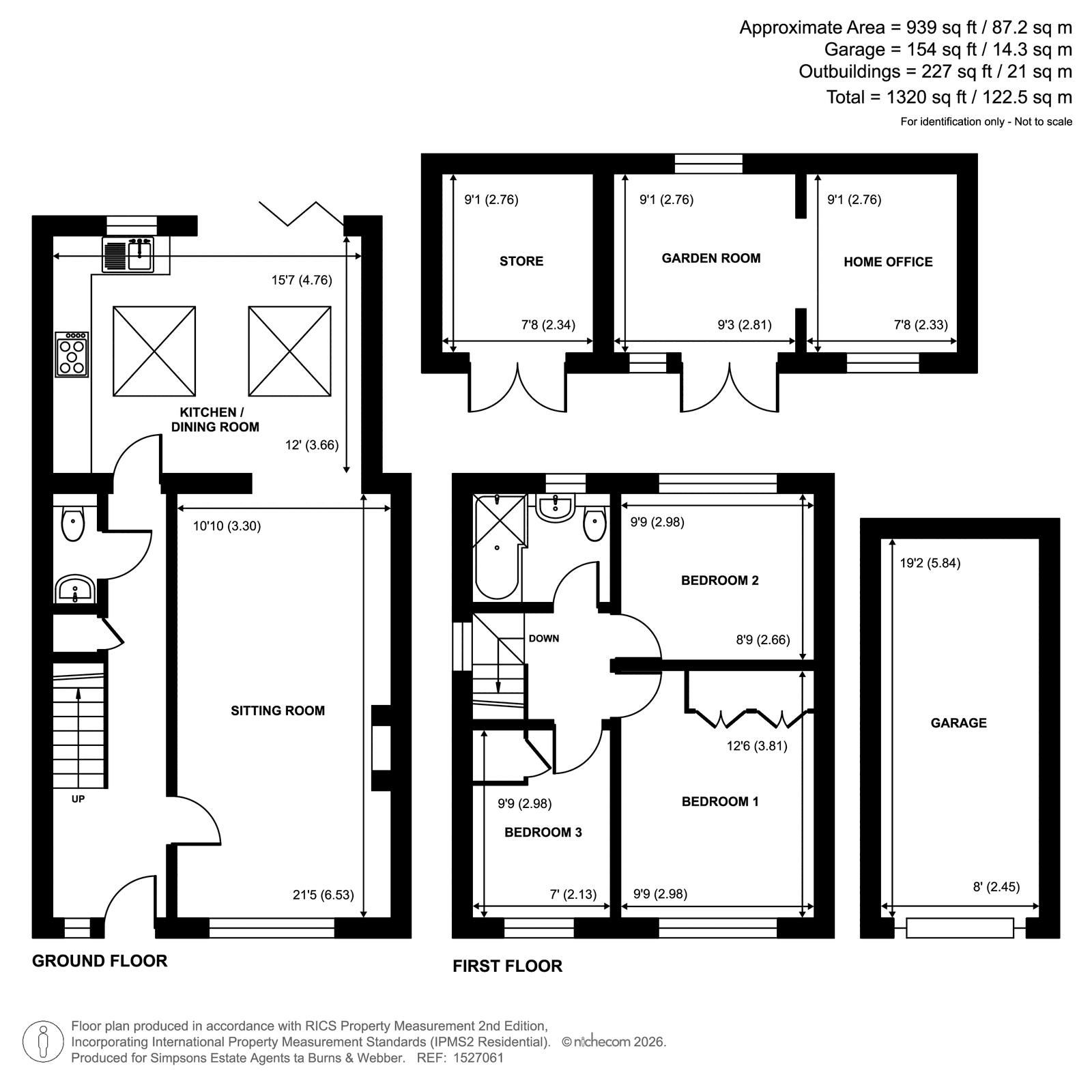 79, Miltons Crescent, Godalming floorplan