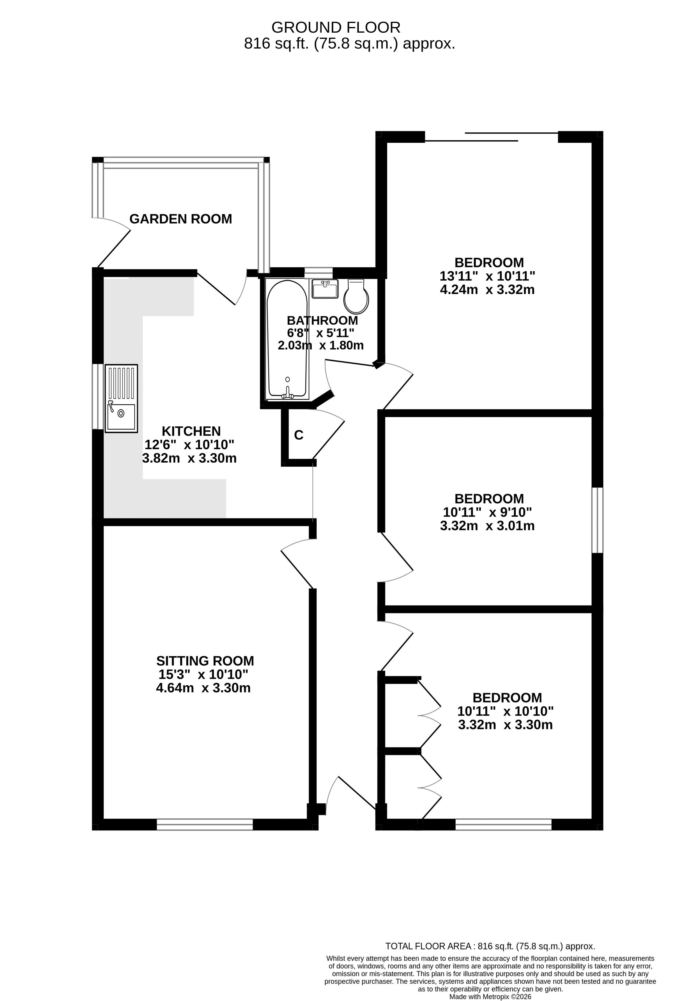 70, Grove Avenue, Norwich floorplan