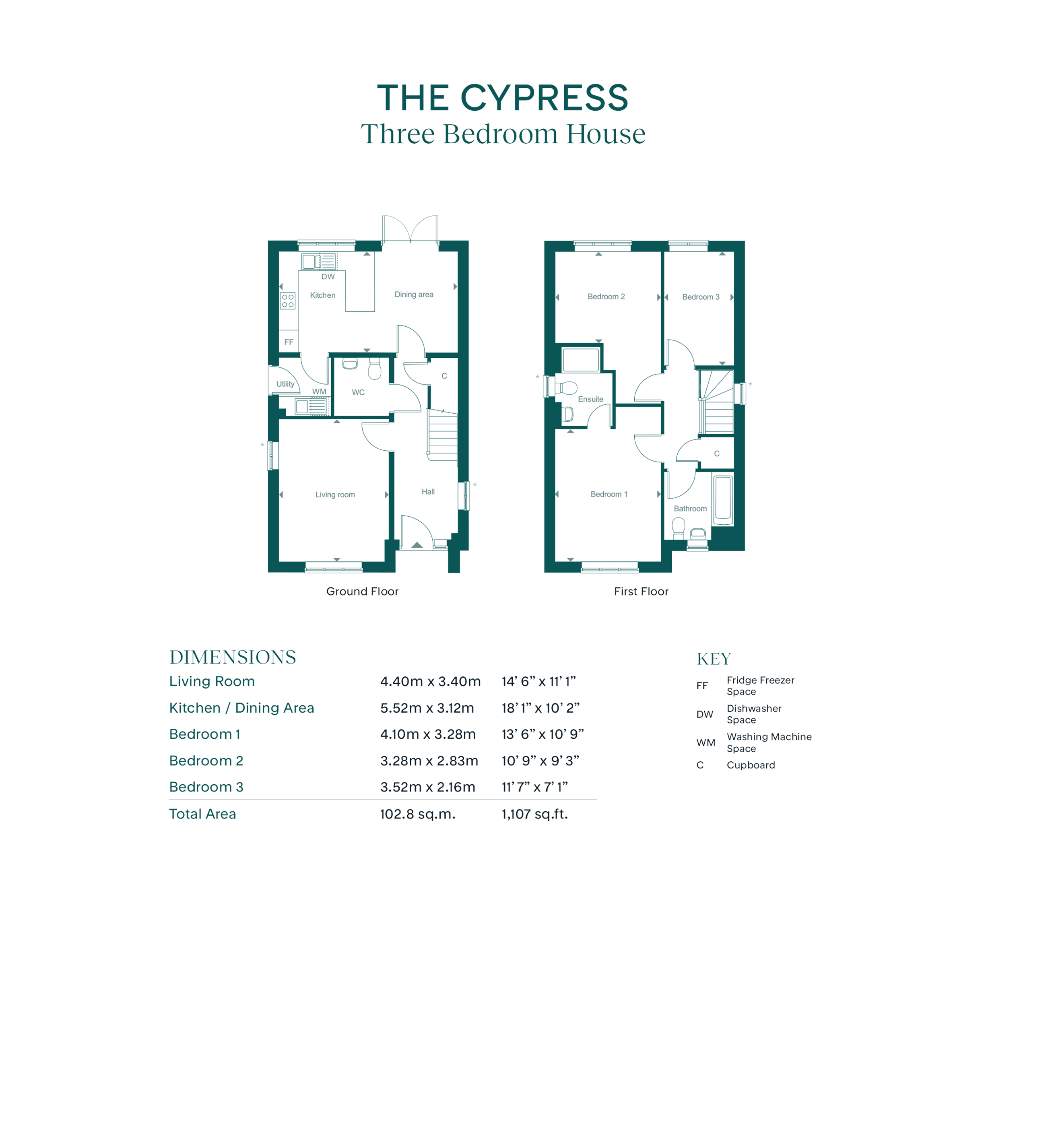 14 gorse street - Cypress 1mrf, Leaf Living at Summerhill Gardens, Polegate, Hailsham, BN27, Hailsham floorplan