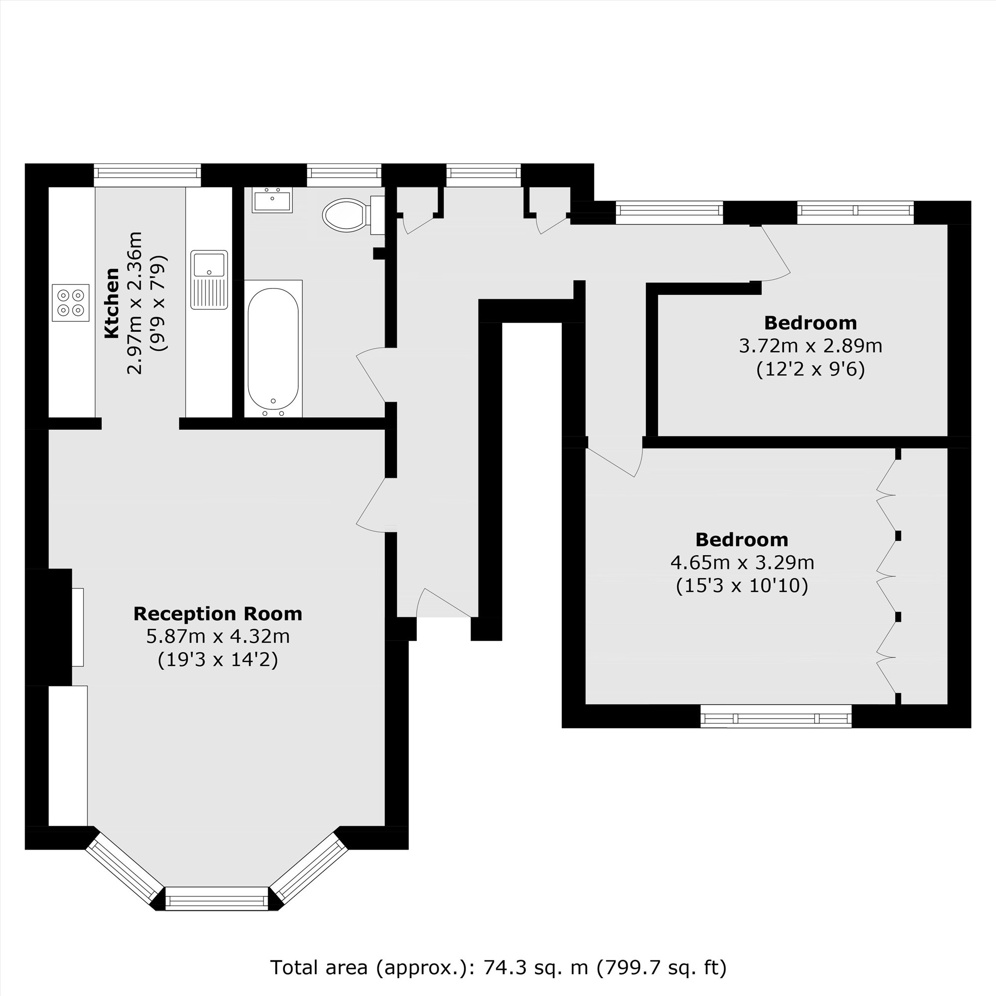 Flat 2, 37, Hartham Road, London floorplan