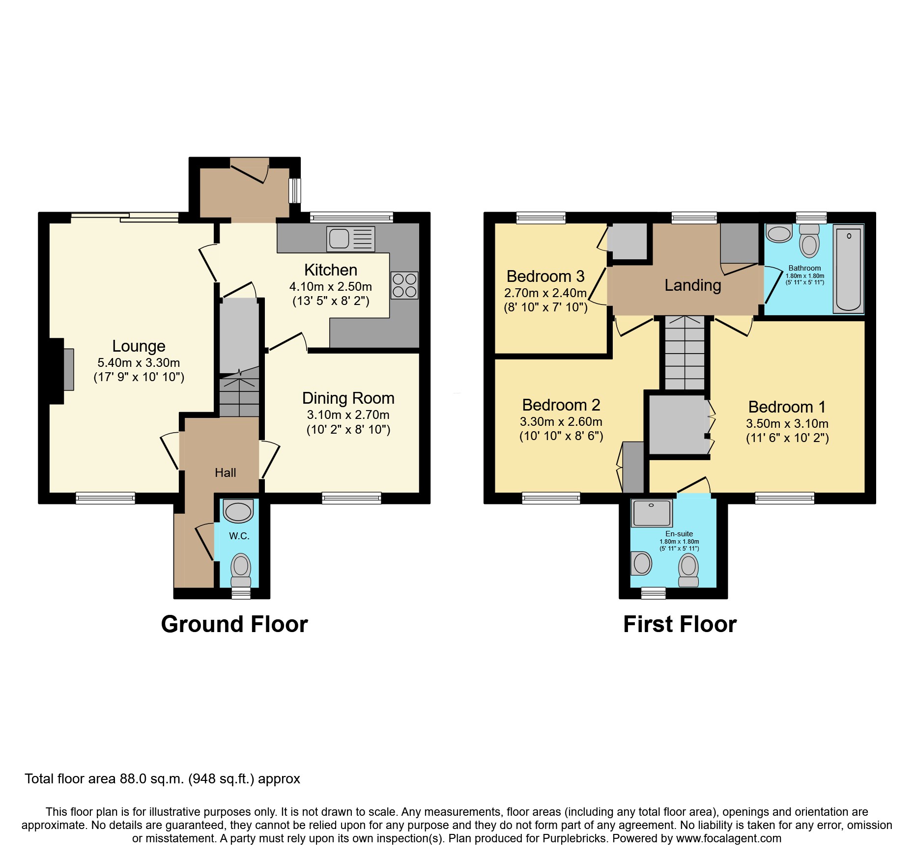 14, Aspen Close, Buxton floorplan