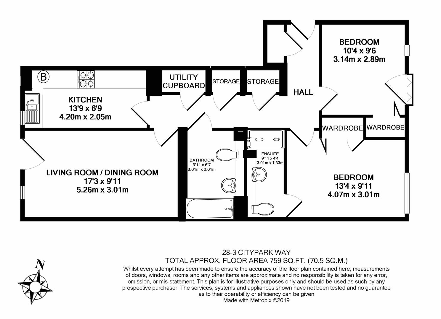 2 Bedrooms Flat for sale in 28/3 Citypark Way, Edinburgh EH5